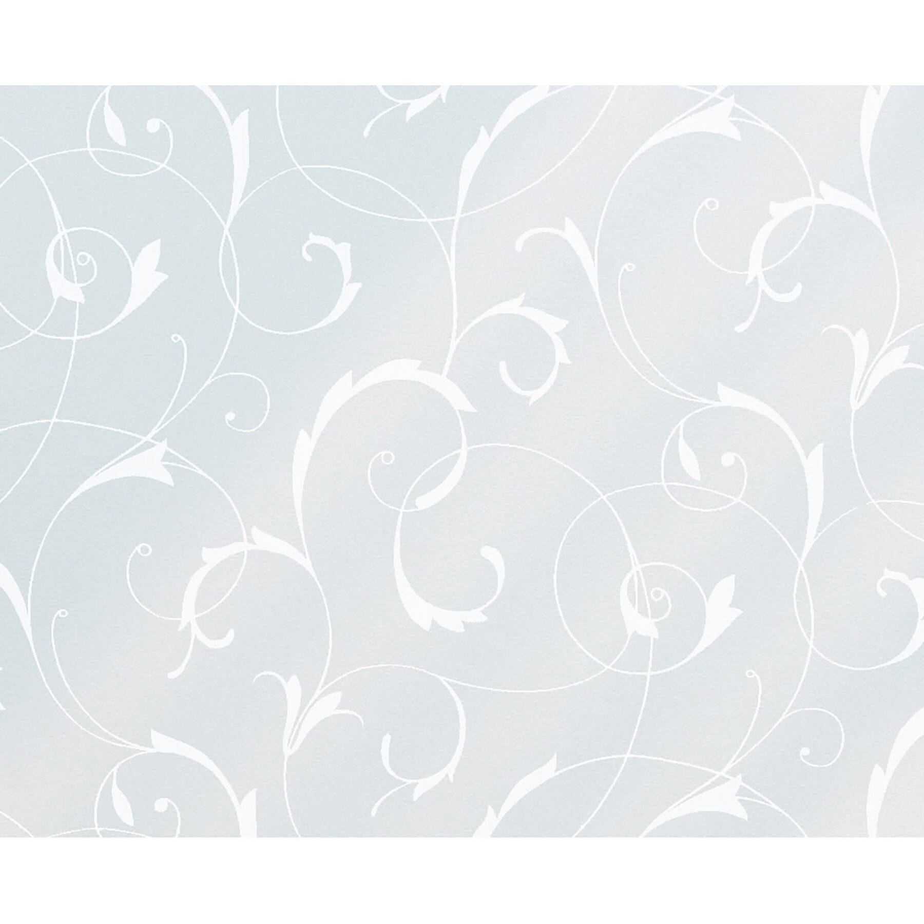 Fablon Scroll Flower Static Window Film