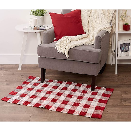 DII® Buffalo Check Rag Rug, 26" x 40" | Michaels