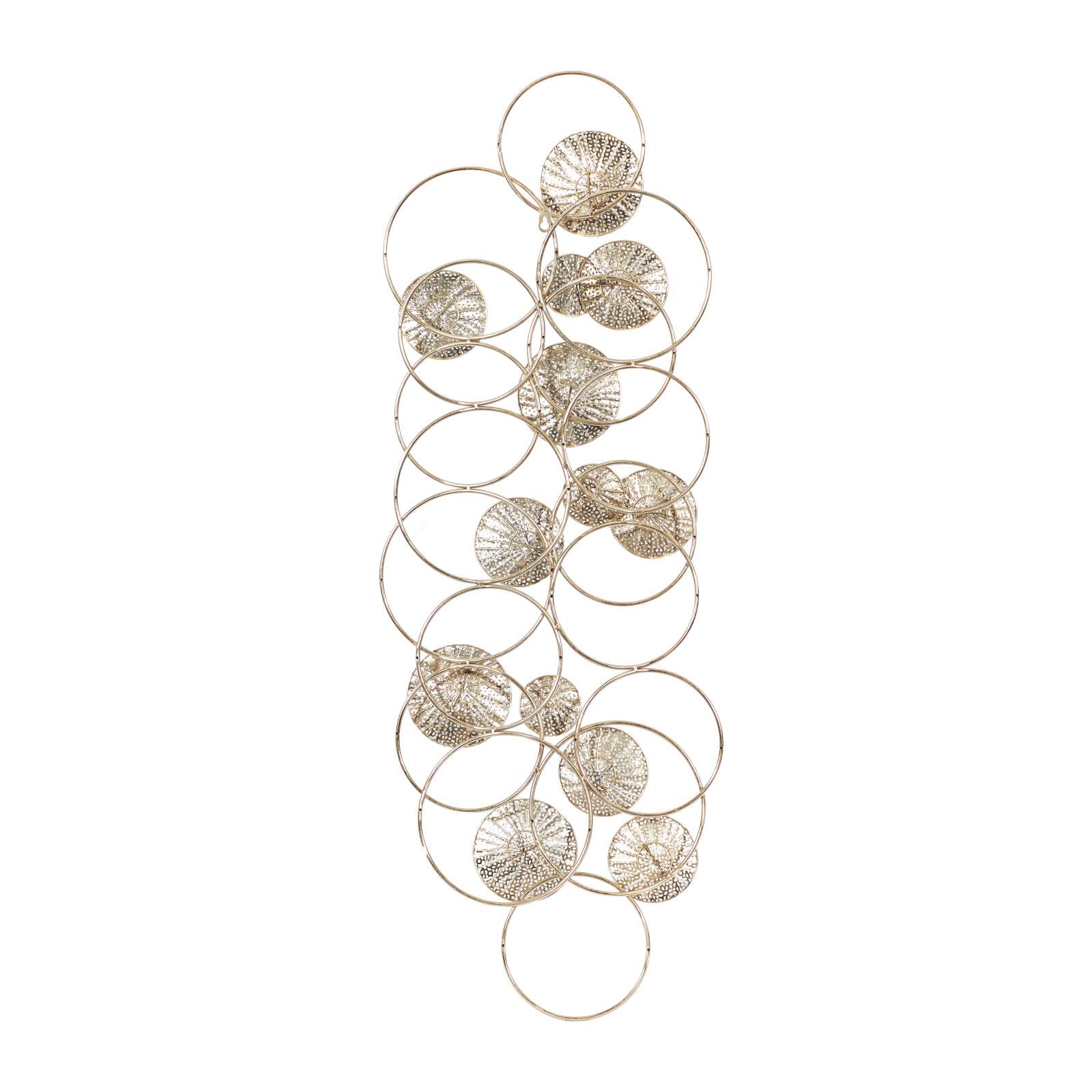 Rose Gold & Blue Contemporary Ornamental Metal Wall Décor