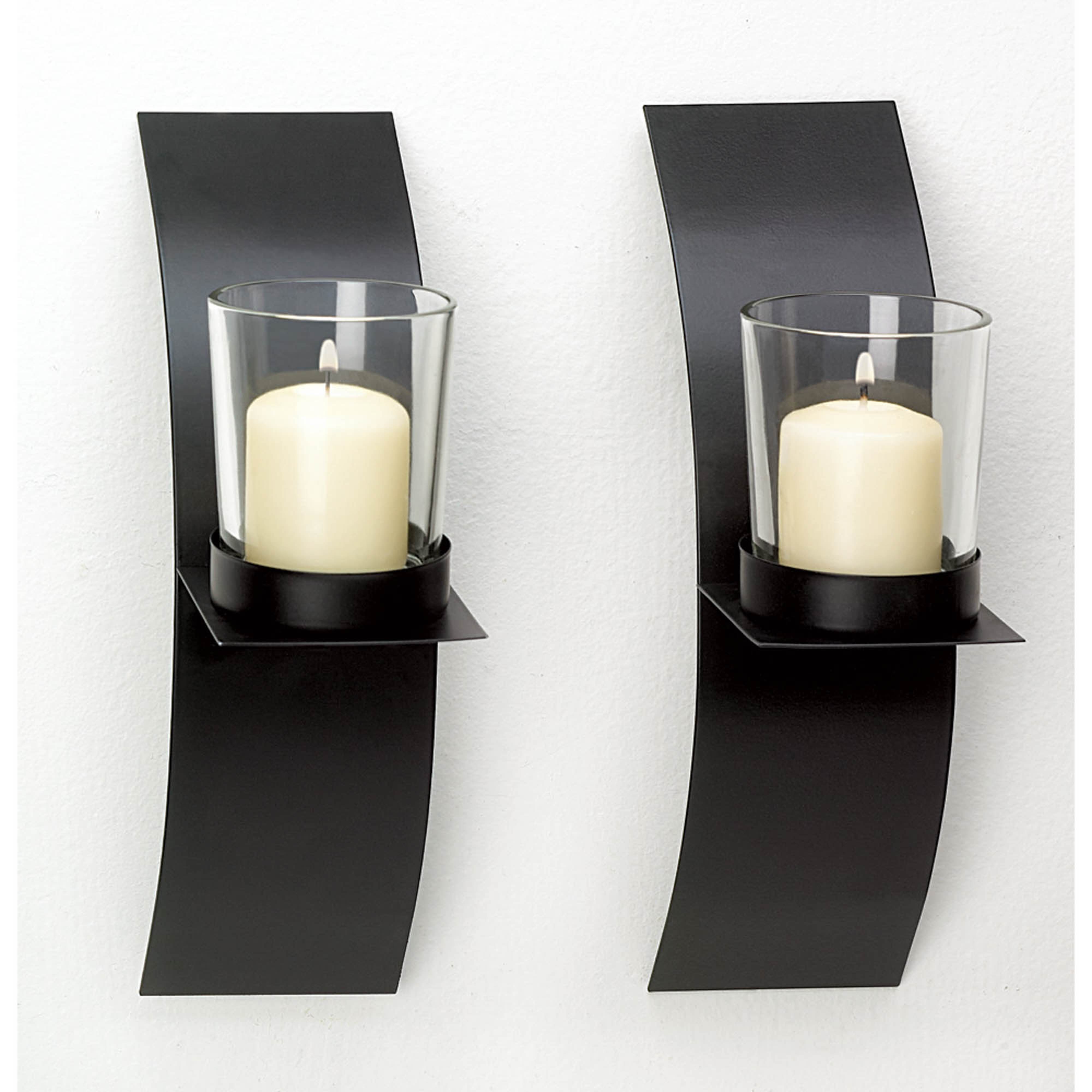 8&#x22; Mod-Art Candle Wall Sconce, 2ct.