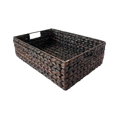 Casafield 10.5 x 10.5 Water Hyacinth Storage Baskets, Collapsible Cube  Organizers, Woven Bins for Bathroom, Bedroom, Laundry, Pantry, Shelves