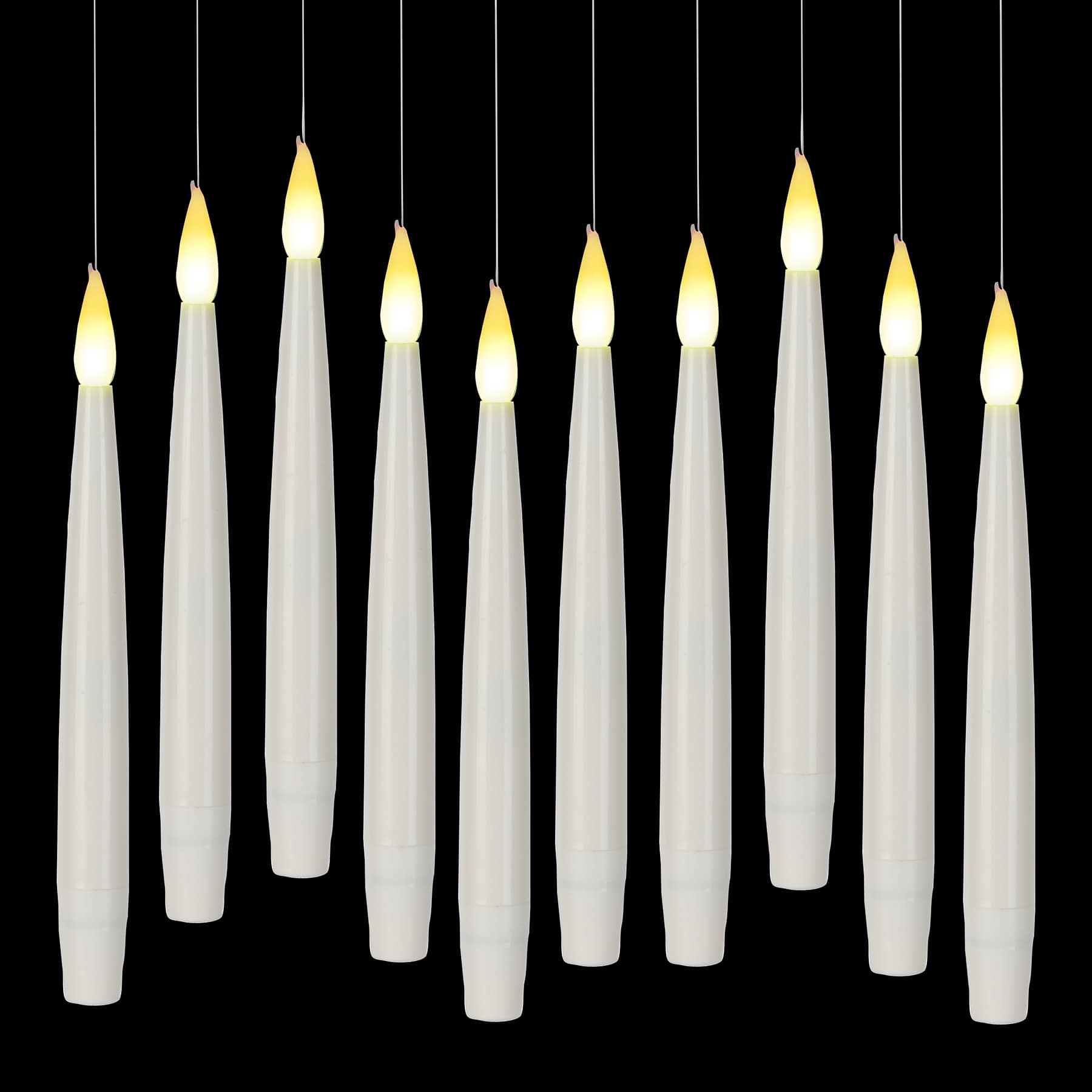 10ct. Color Changing LED Hanging White Candles with Remote by Ashland&#xAE;