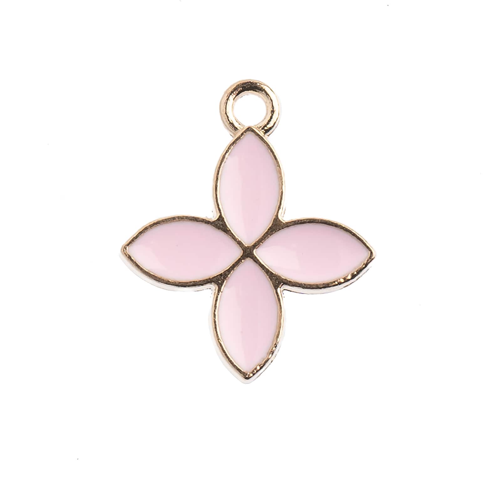 John Bead Sweet & Petite Four Petals Charms, 10ct.