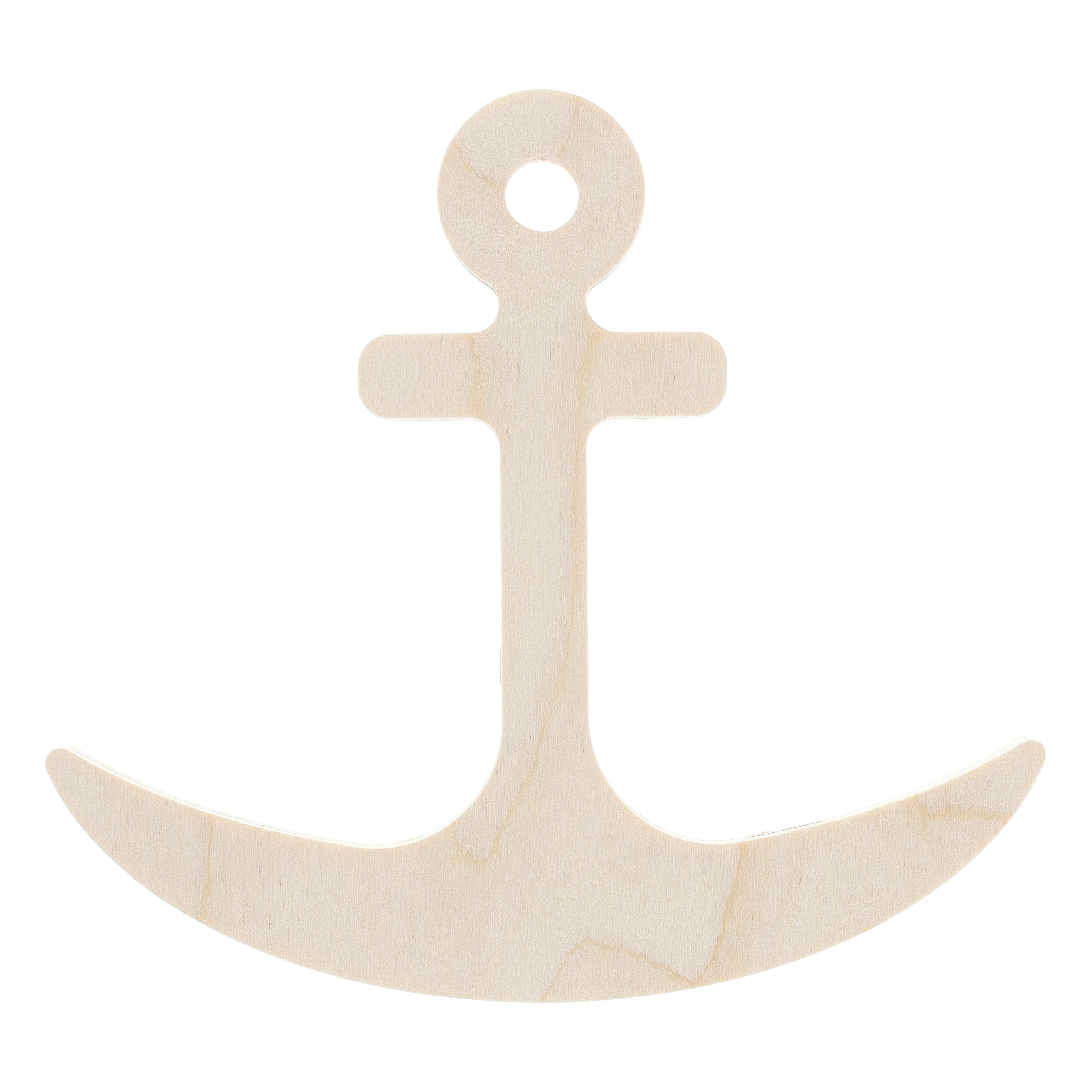 Leisure Arts&#xAE; 6&#x22; Rocking Anchor Wood Shape