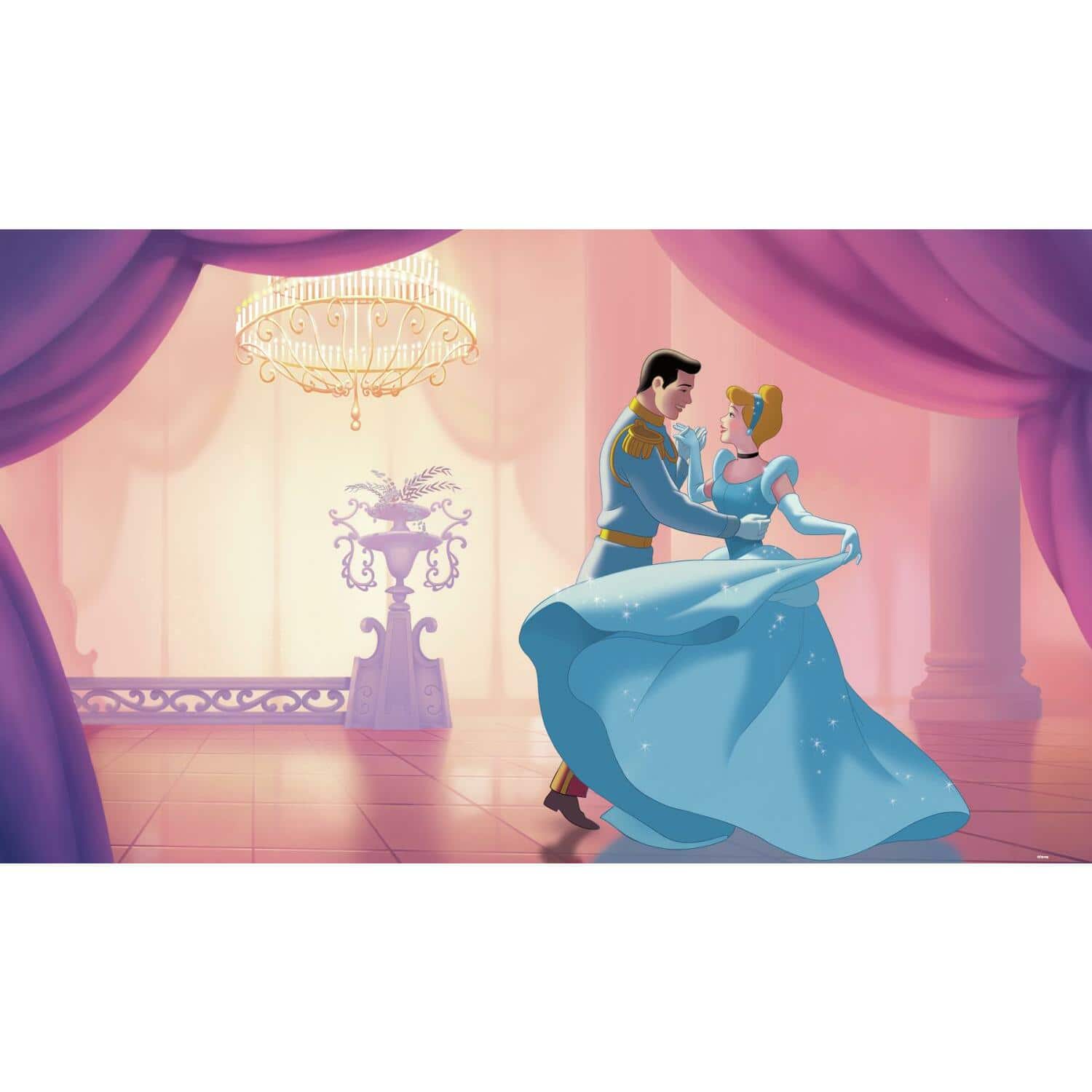 RoomMates Cinderella XL Chair Rail Prepasted Mural