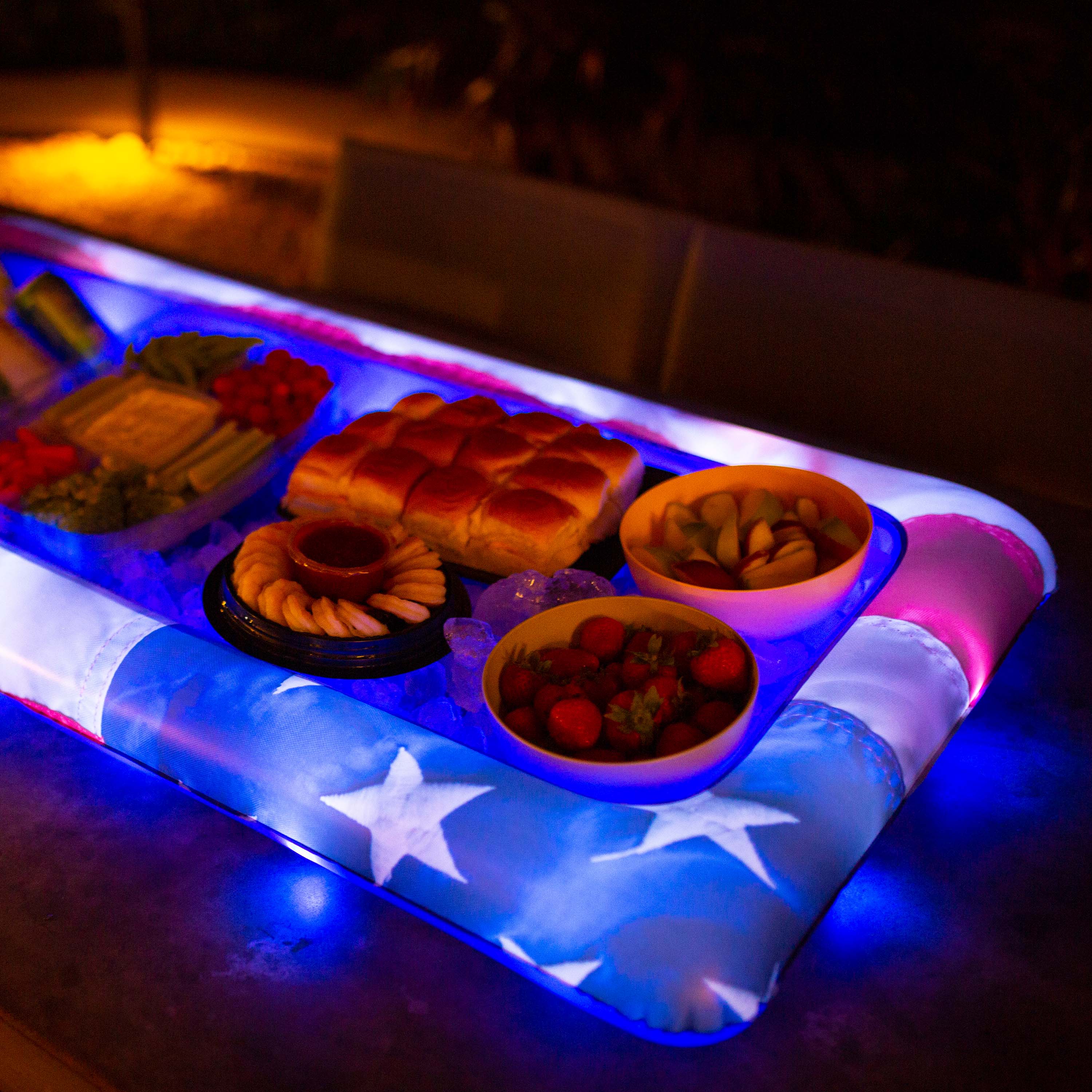 PoolCandy Illuminated Stars &#x26; Stripes LED Buffet Cooler