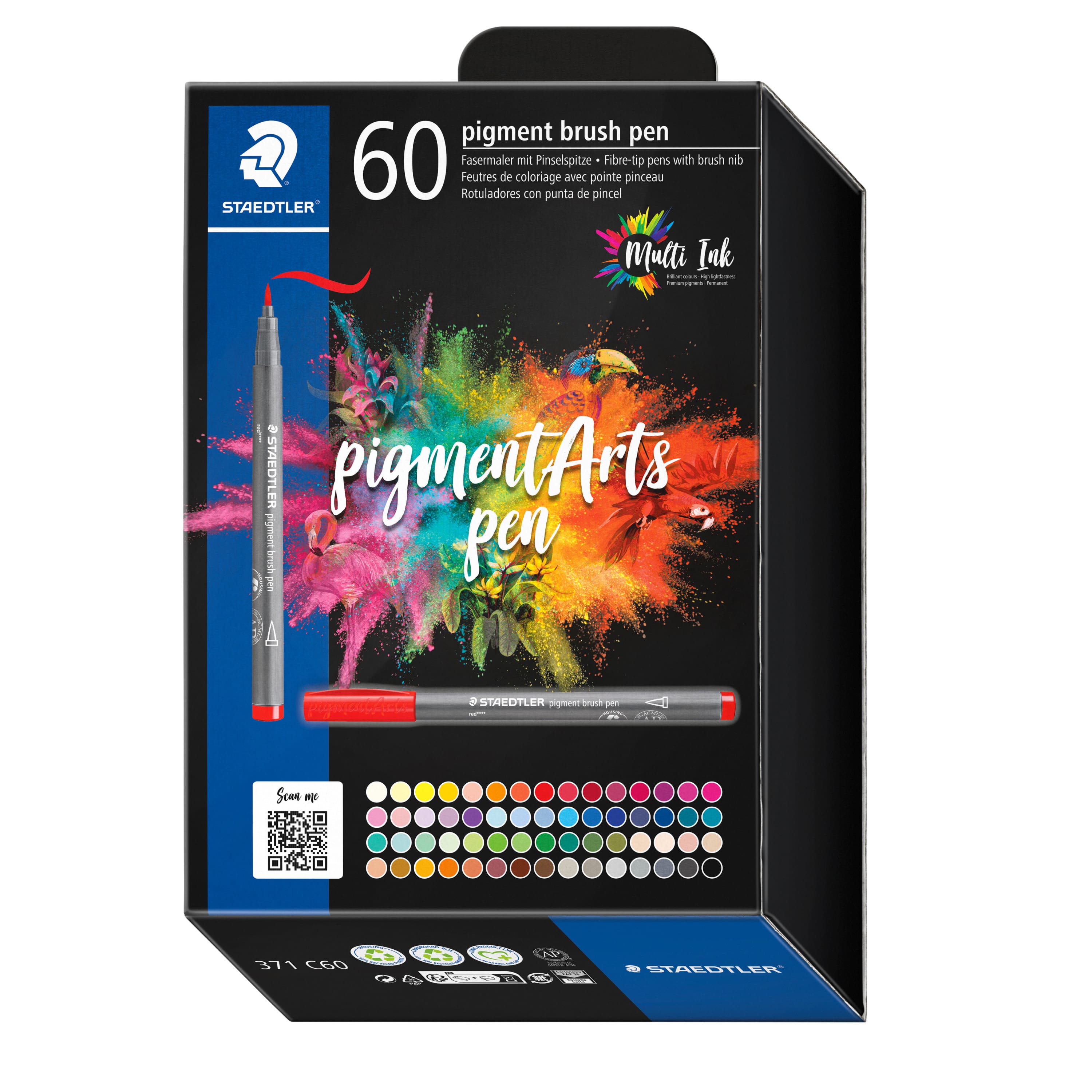 STAEDTLER® Pigments Arts 60 Colour Brush Pen Set
