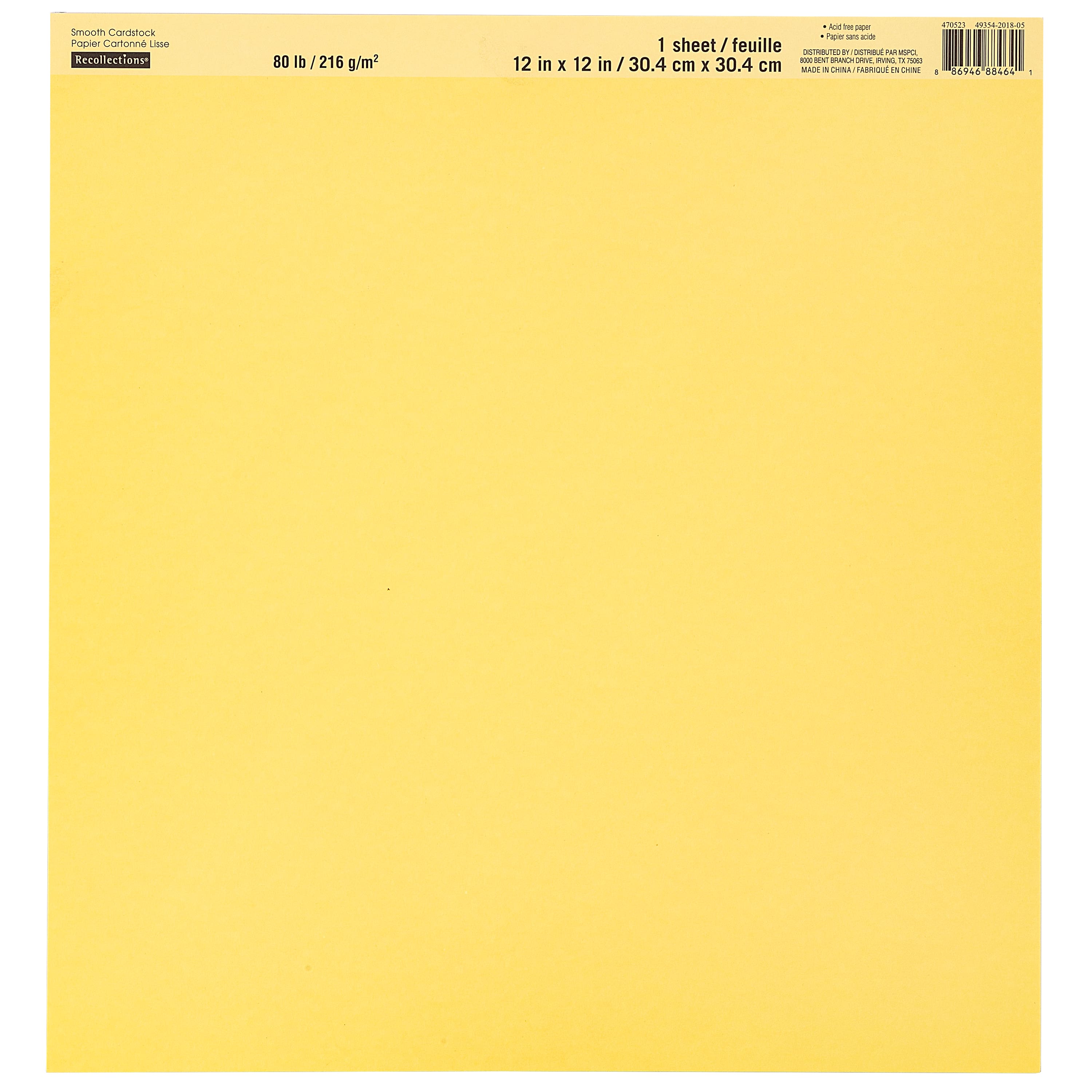 60 Pack: Smooth Solid Cardstock Paper by Recollections™, 12" x 12"
