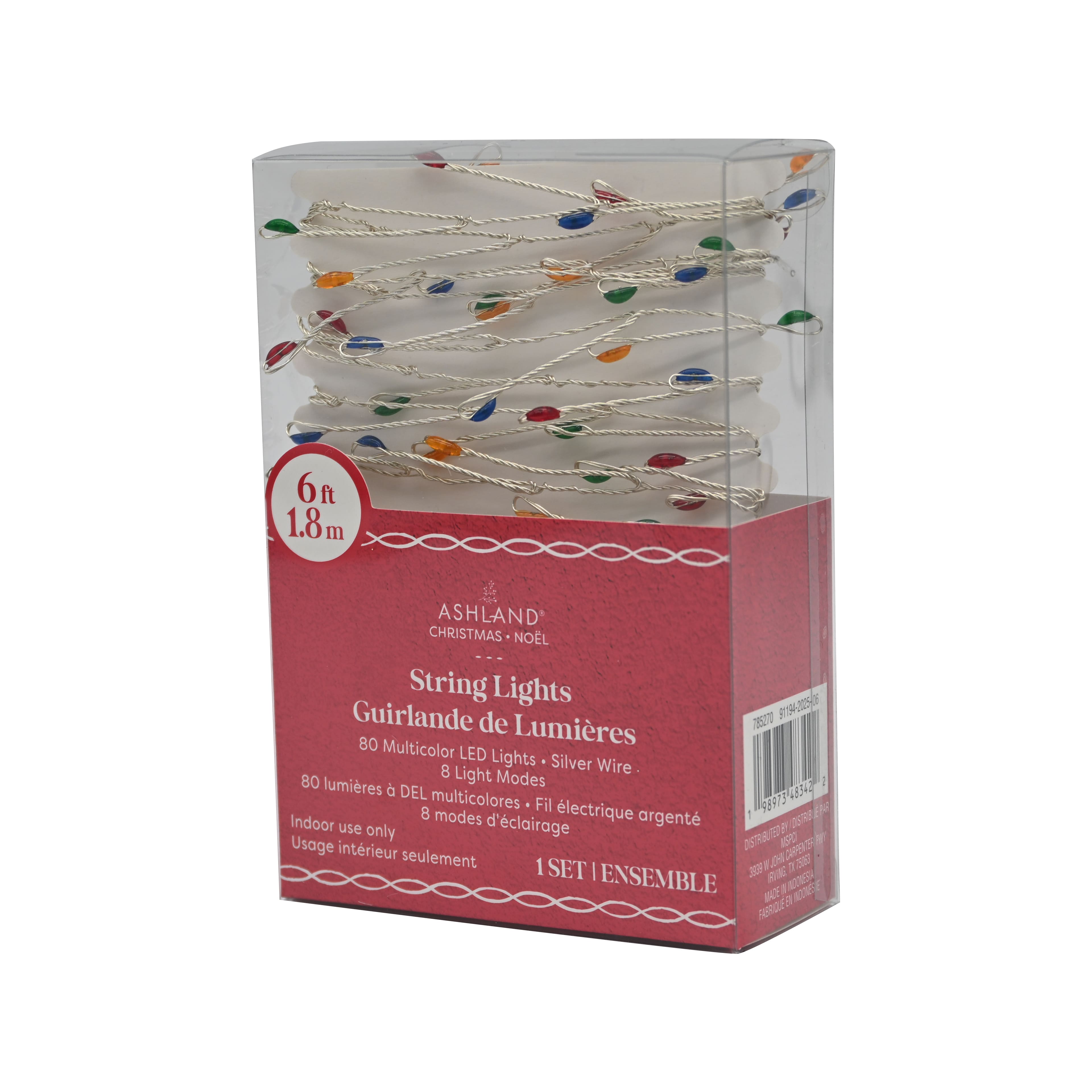 80ct. Multicolor LED Firecracker String Lights on Silver Wire by Ashland®