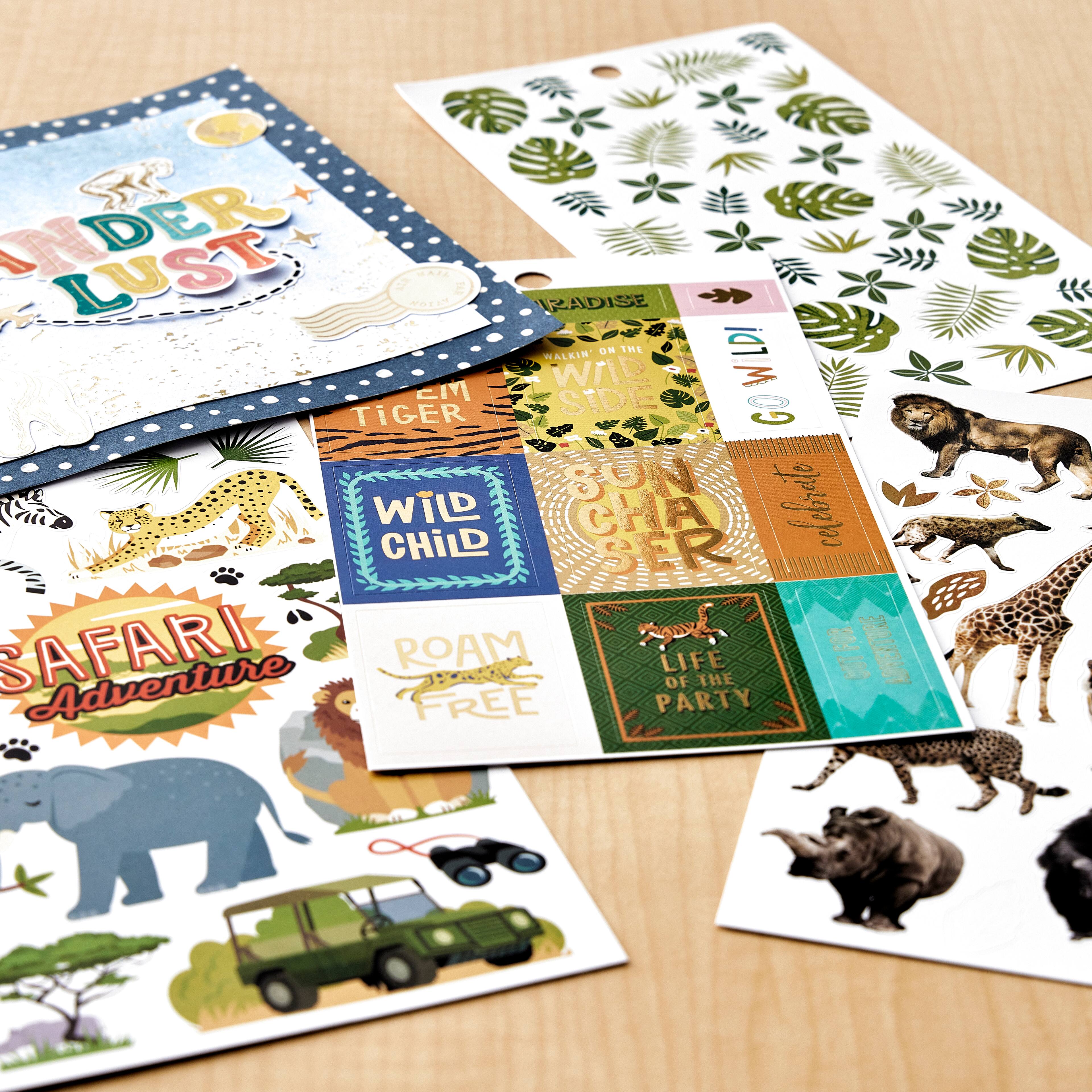 12 Pack: Safari Sticker Book by Recollections&#x2122;