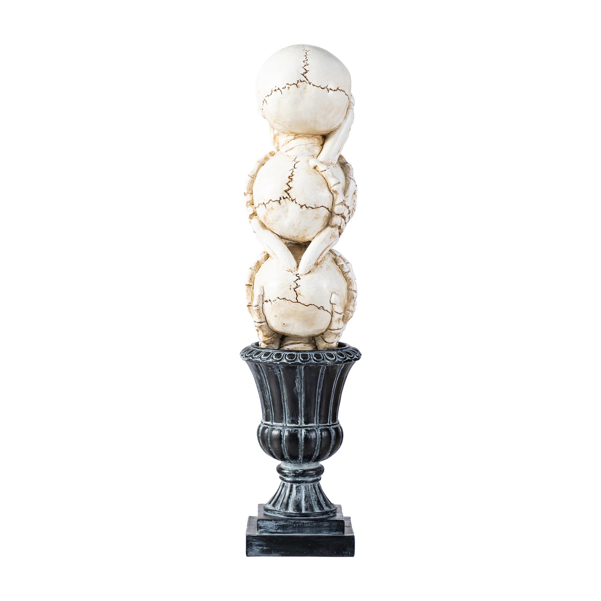 Glitzhome&#xAE; 18&#x22;H Halloween Resin Stacked Skull Table Decor