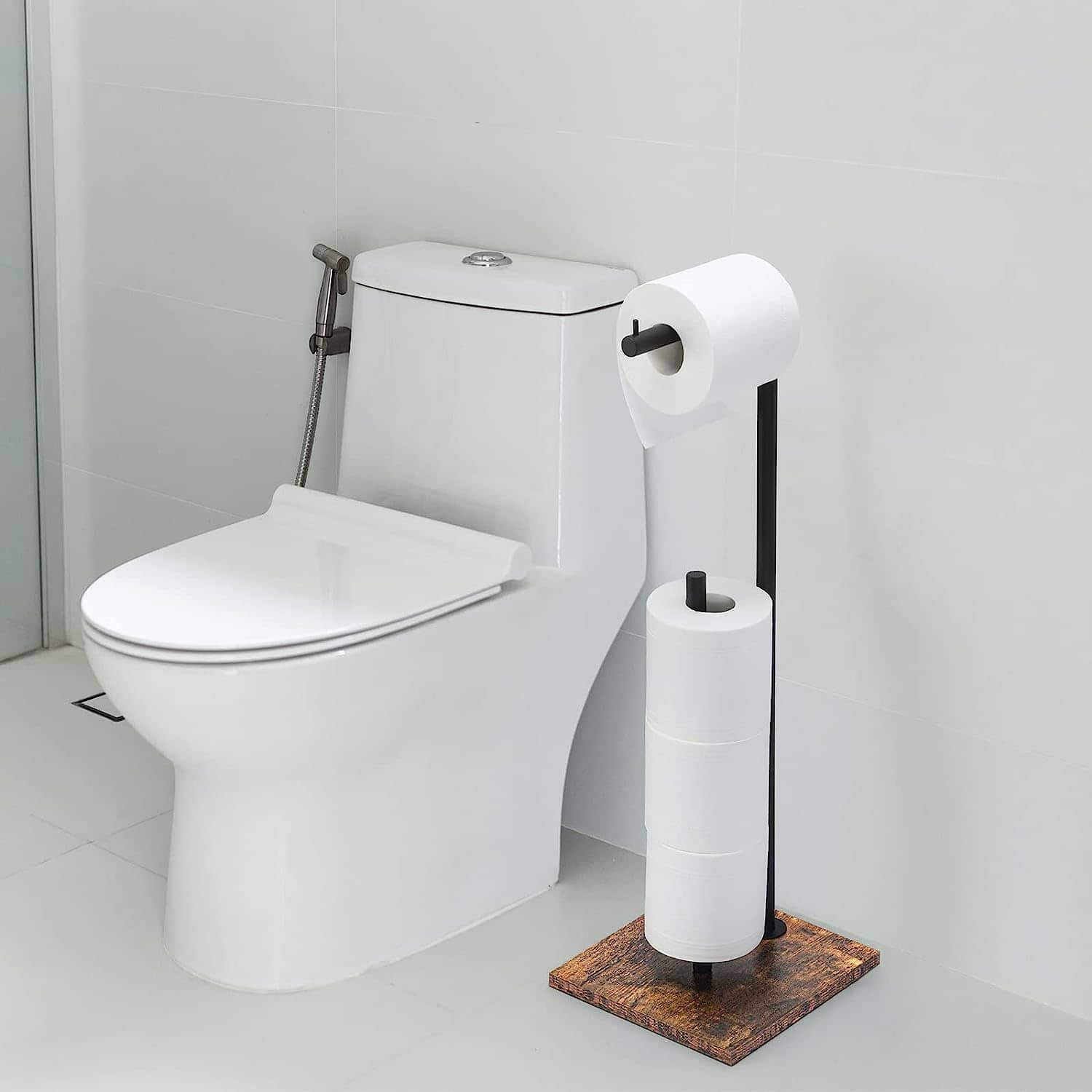 Freestanding Toilet Paper Holder Stand by NEX | 8.66 x 26.18 x 8.66 | Michaels D723038S