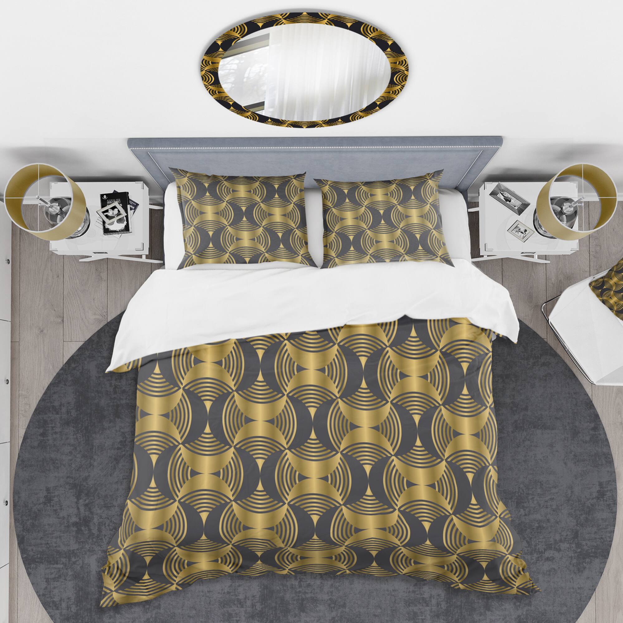 Designart 'Art Deco style modern pattern' Mid-Century Duvet Cover Set