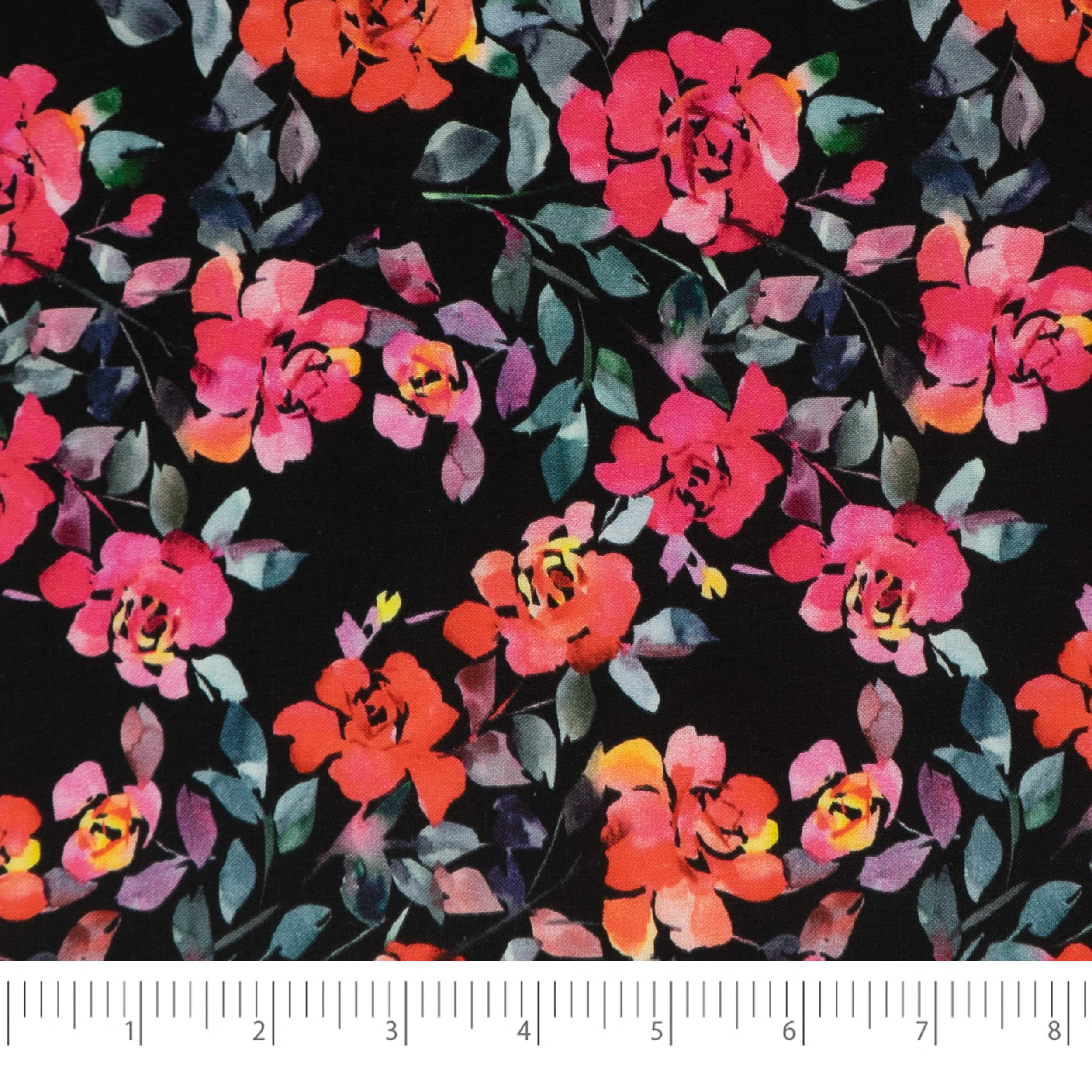 SINGER Rockin Roses Print Cotton Fabric