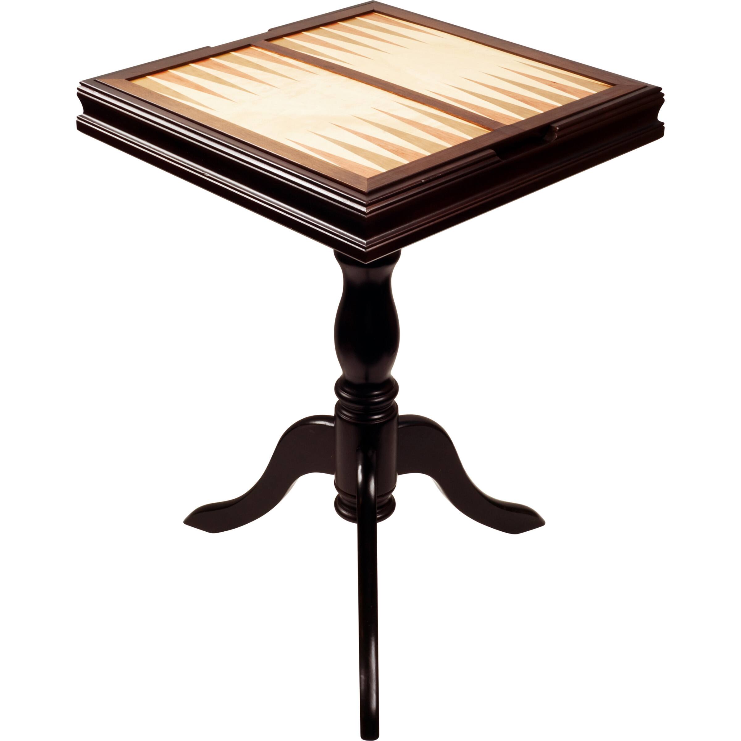Toy Time Chess &#x26; Backgammon Pedestal End Table
