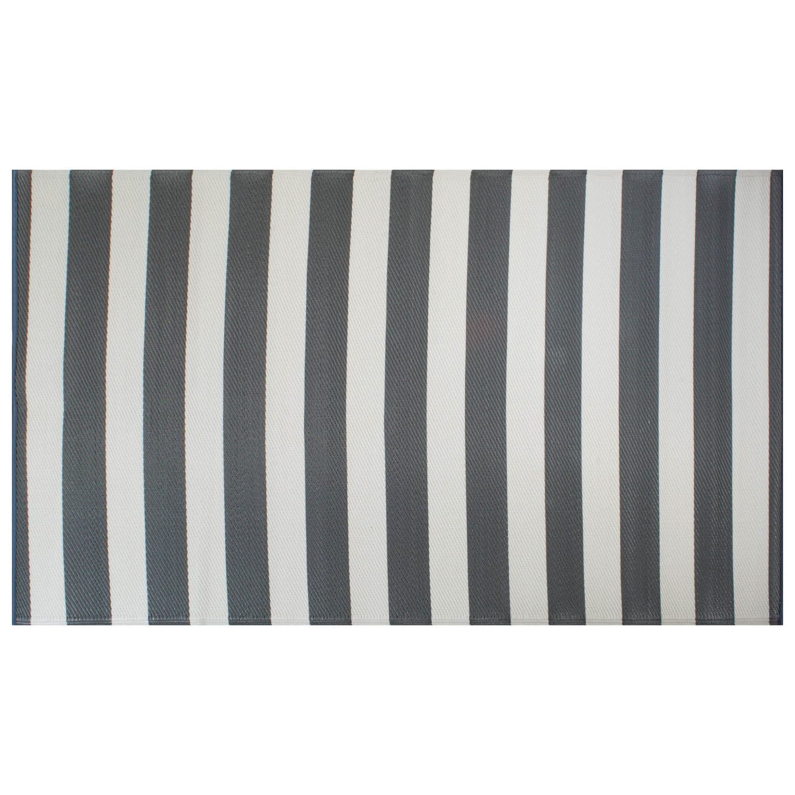 DII&#xAE; Gray &#x26; White Stripe Outdoor Rug, 4ft. x 6ft.