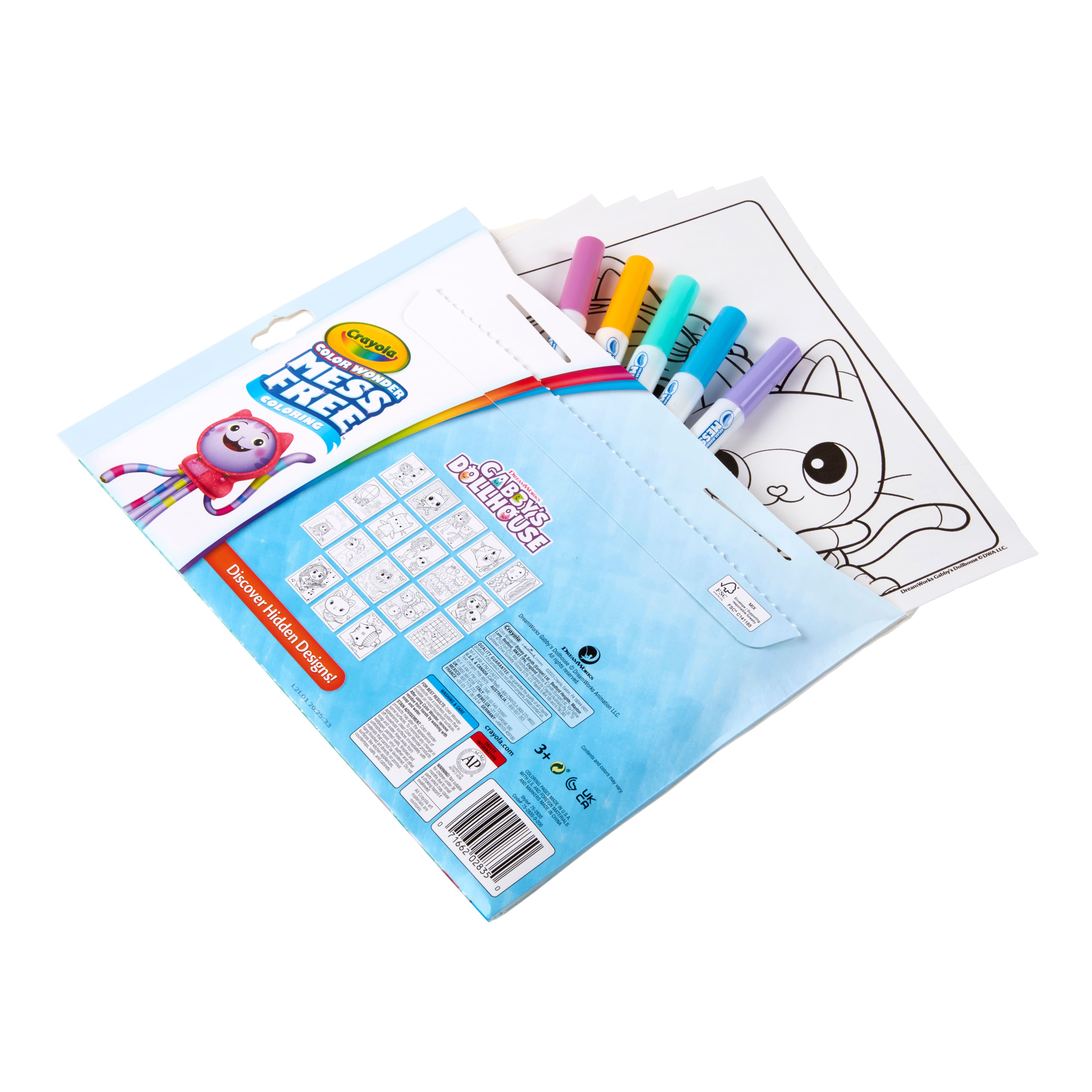 Crayola&#xAE; Color Wonder&#x2122; Gabby&#x27;s Dollhouse Coloring Pages &#x26; Markers