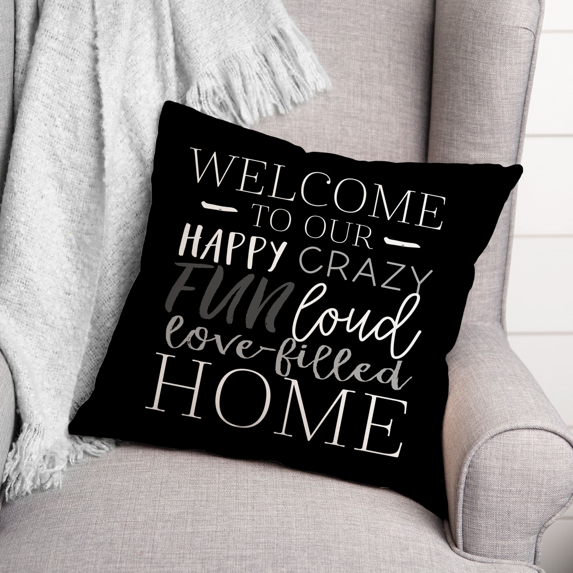 18" x 18" Love Filled Home Throw Pillow