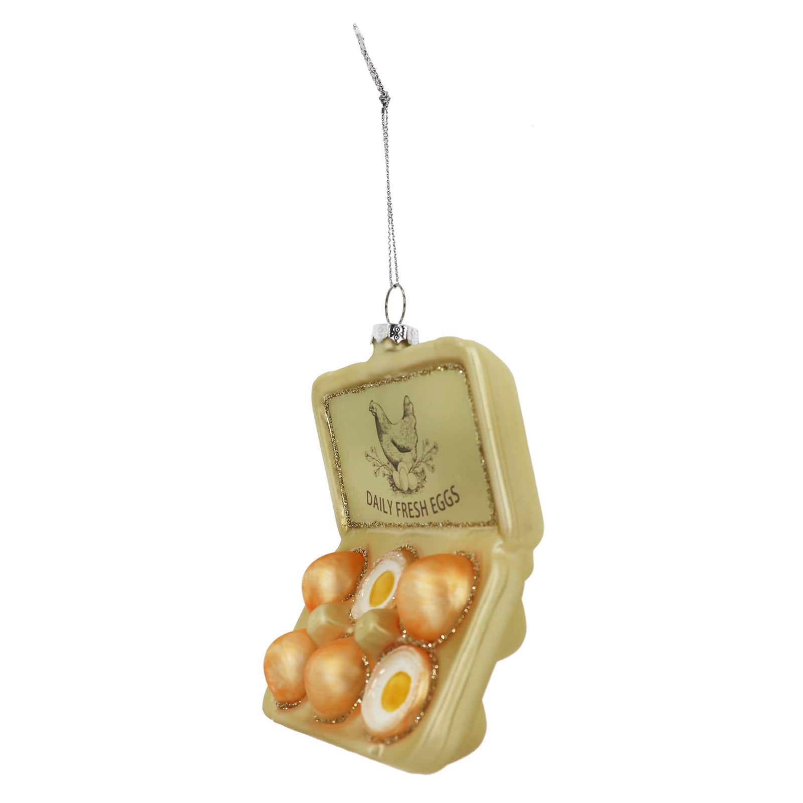 4.25&#x22; Half Dozen Eggs Glass Ornament by Ashland&#xAE;