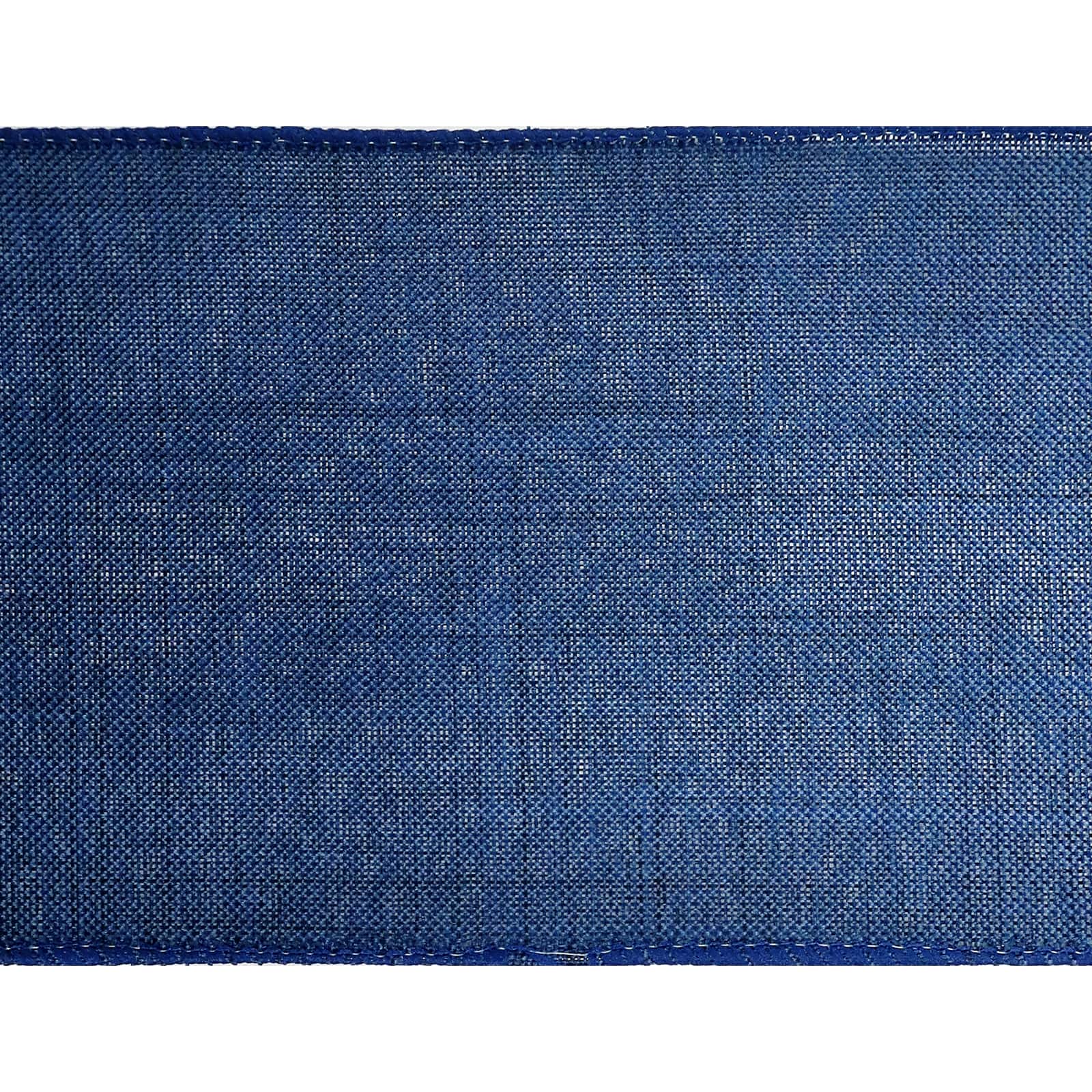 12 Pack: 4" x 18ft. Faux Linen Wired Ribbon by Celebrate It™ Décor