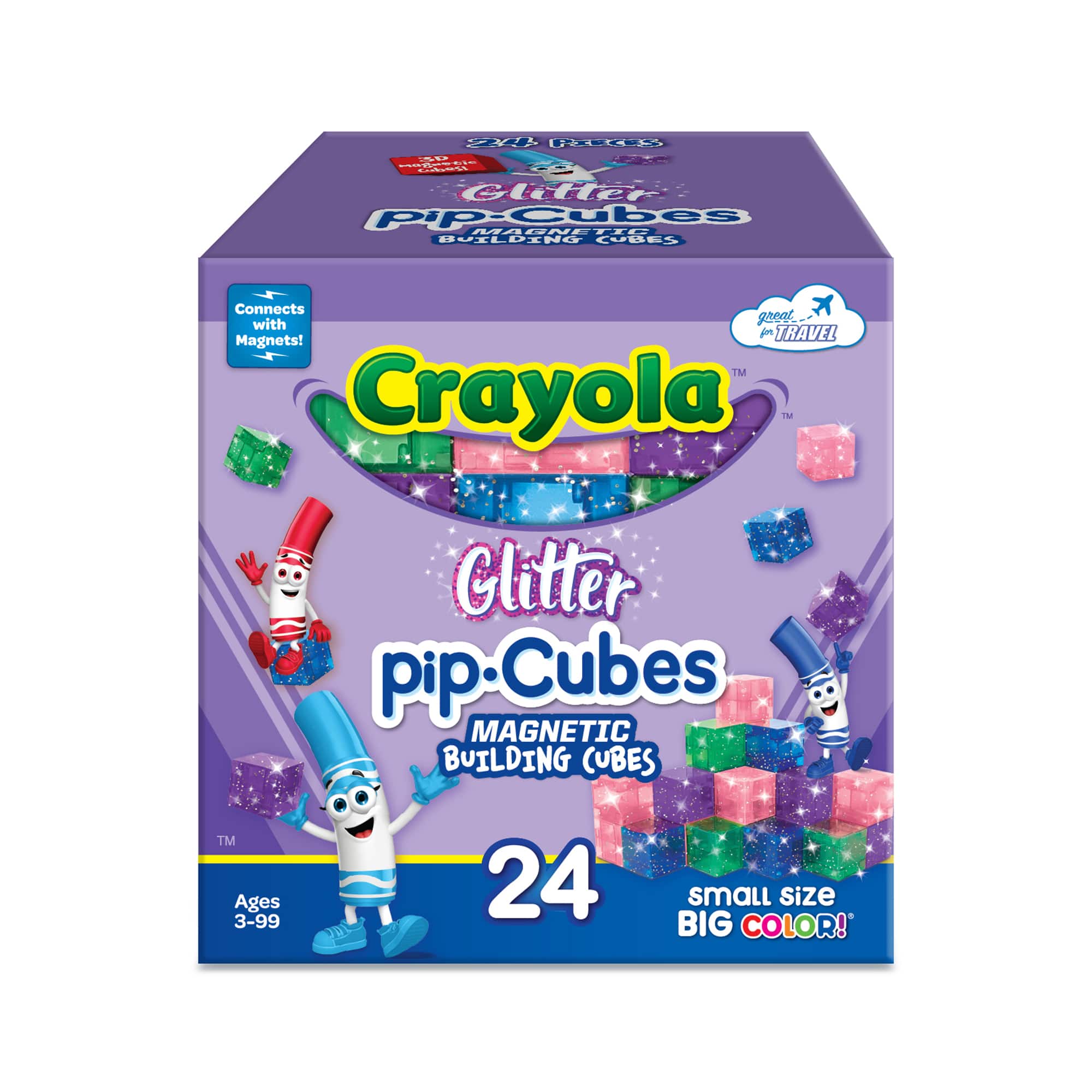 Crayola® Glitter Pip-Cubes Magnetic Building Cubes