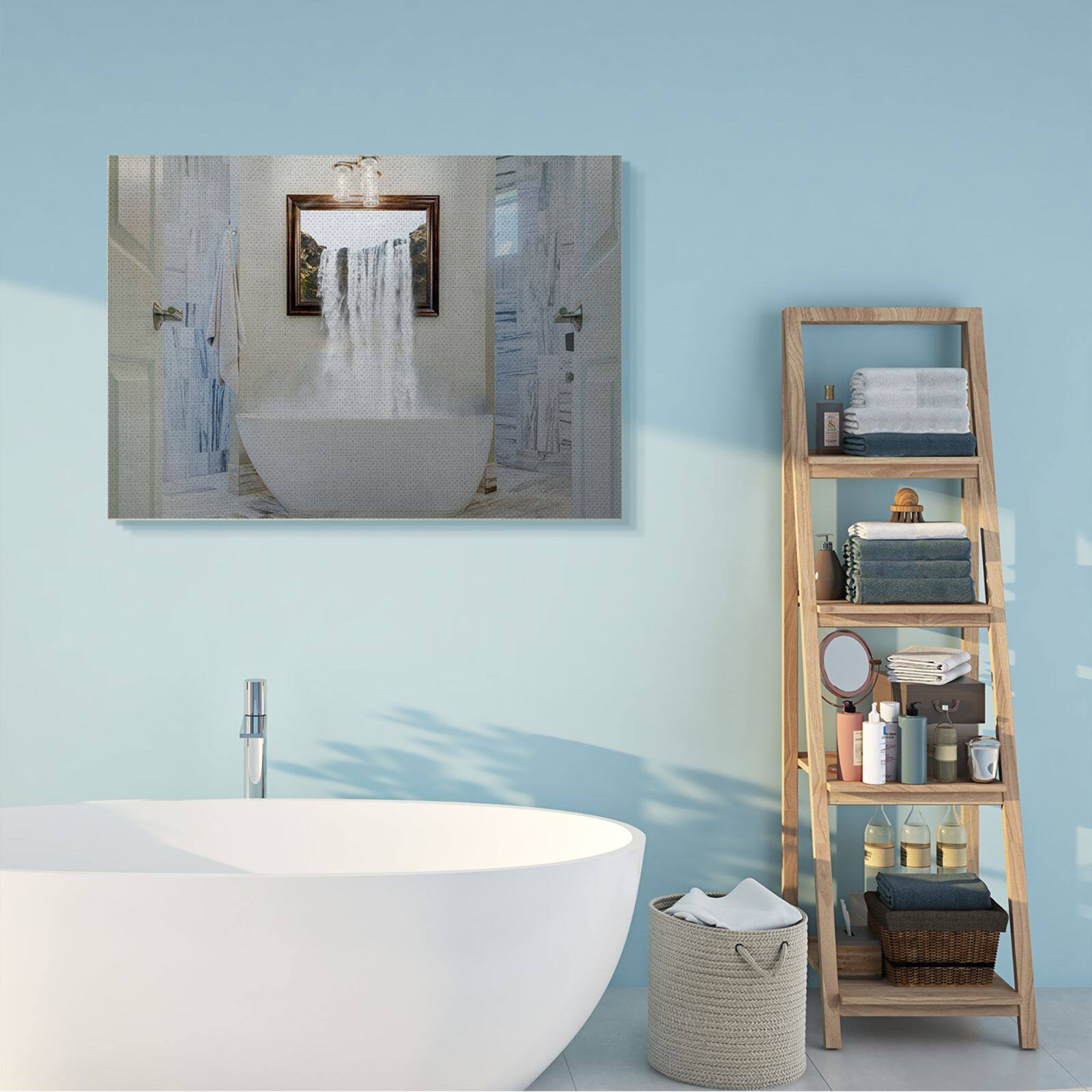 Bathtub Waterfall Abstract Bathroom Photograph Wall Art