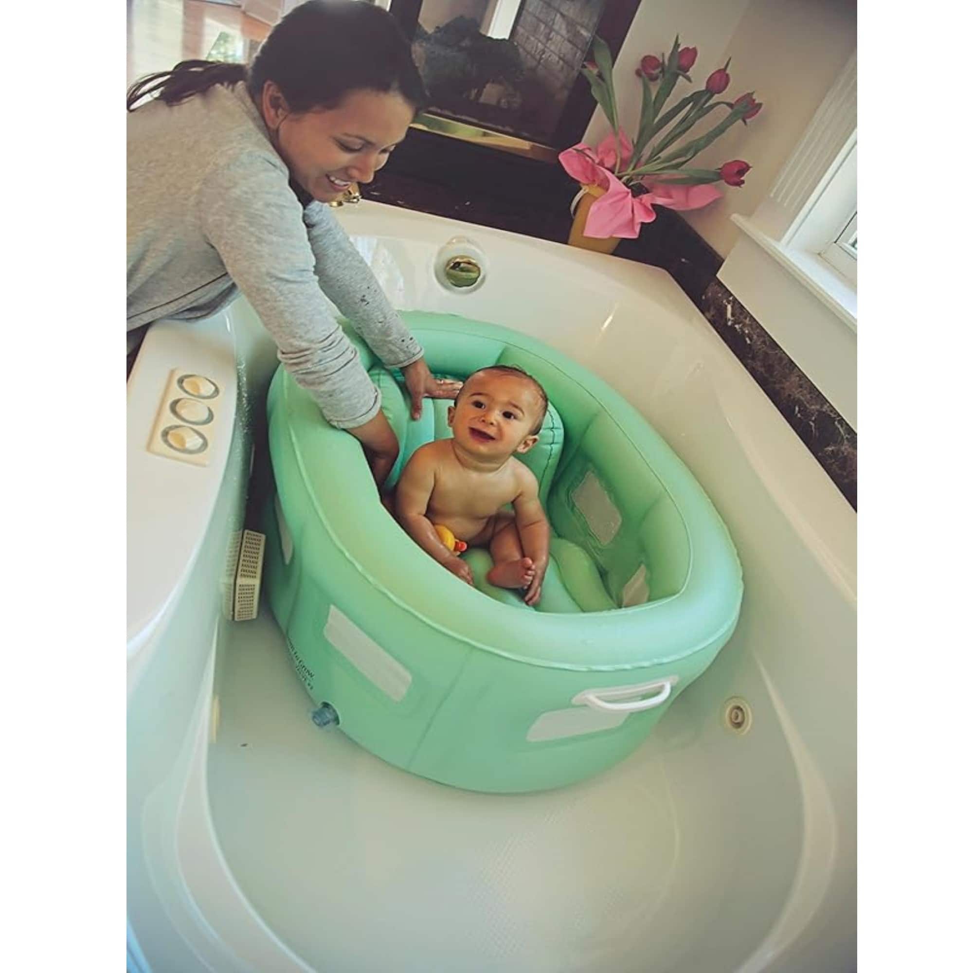 Room to Grow Green 4-in-1 Portable Inflatable Baby Bathinet