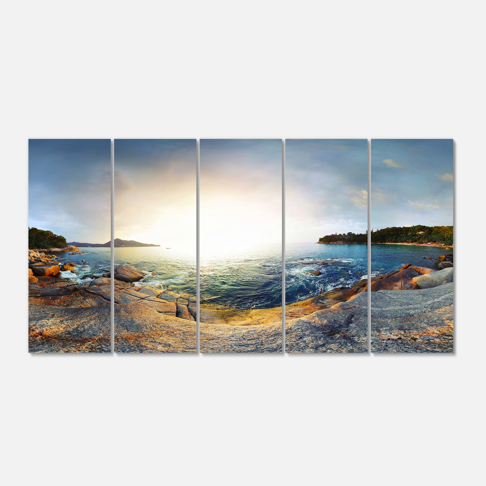 Designart - Rocky Coast in Andaman Sea - Landscape Canvas Art Print