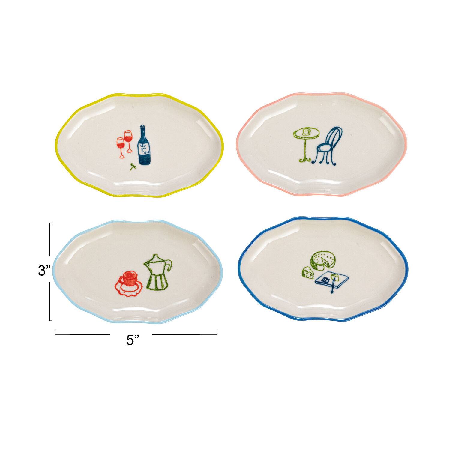 Hello Honey® 5" Hand Painted Stoneware Dish Set