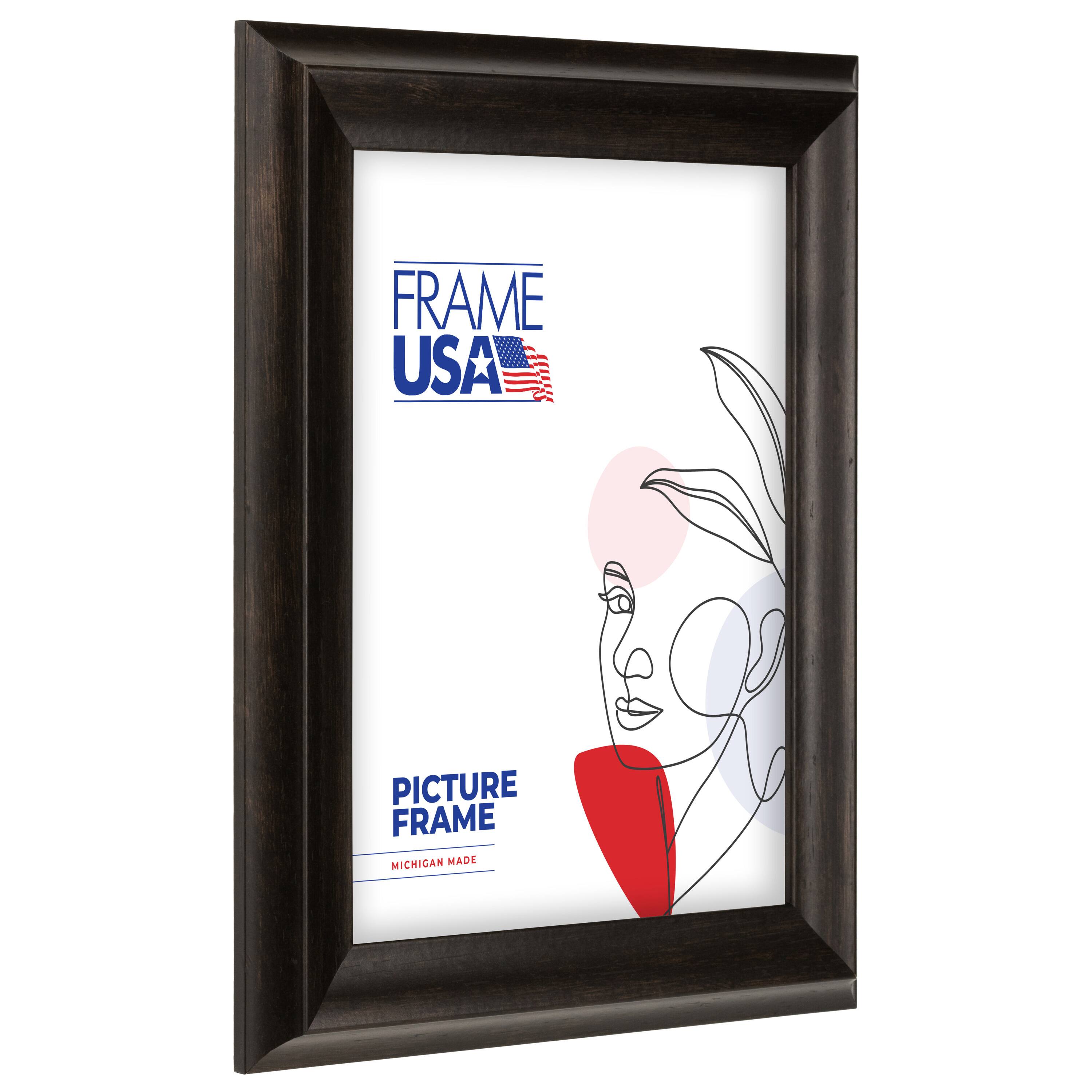 Frame USA Verona Narrow Espresso Single Image Picture Frame with Mat