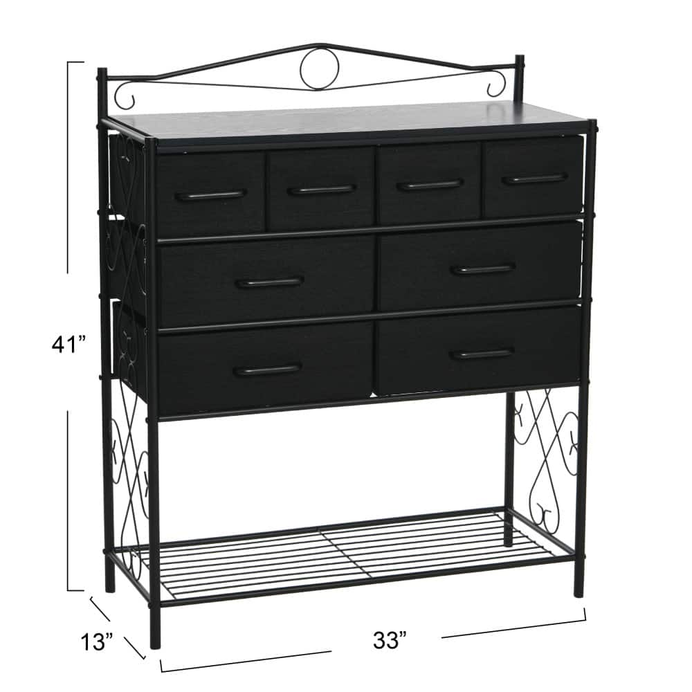 Household Essentials Victoria 8-Drawer Dresser with Shelf