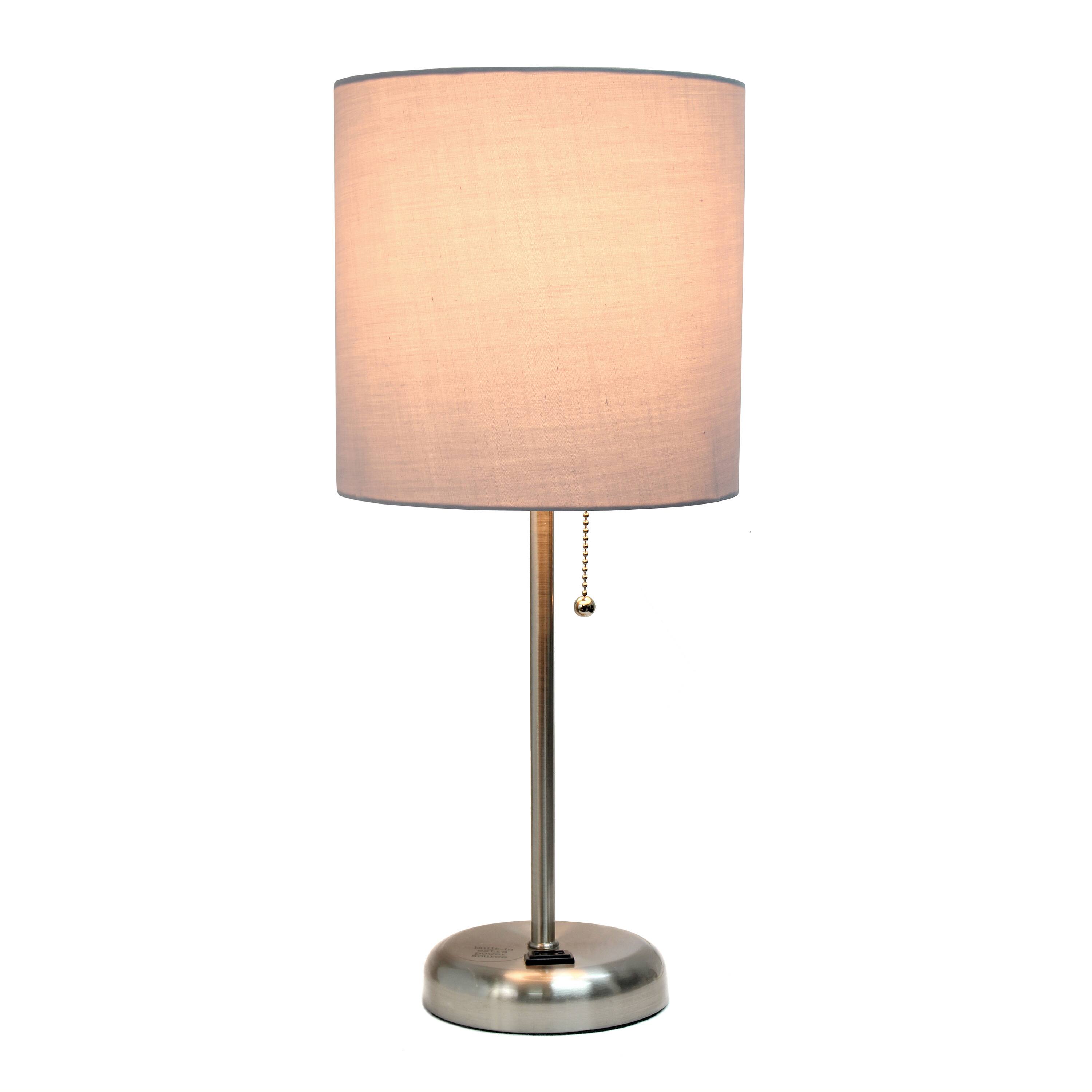 Creekwood Home Oslo 19.5&#x22; Power Outlet Table Lamp