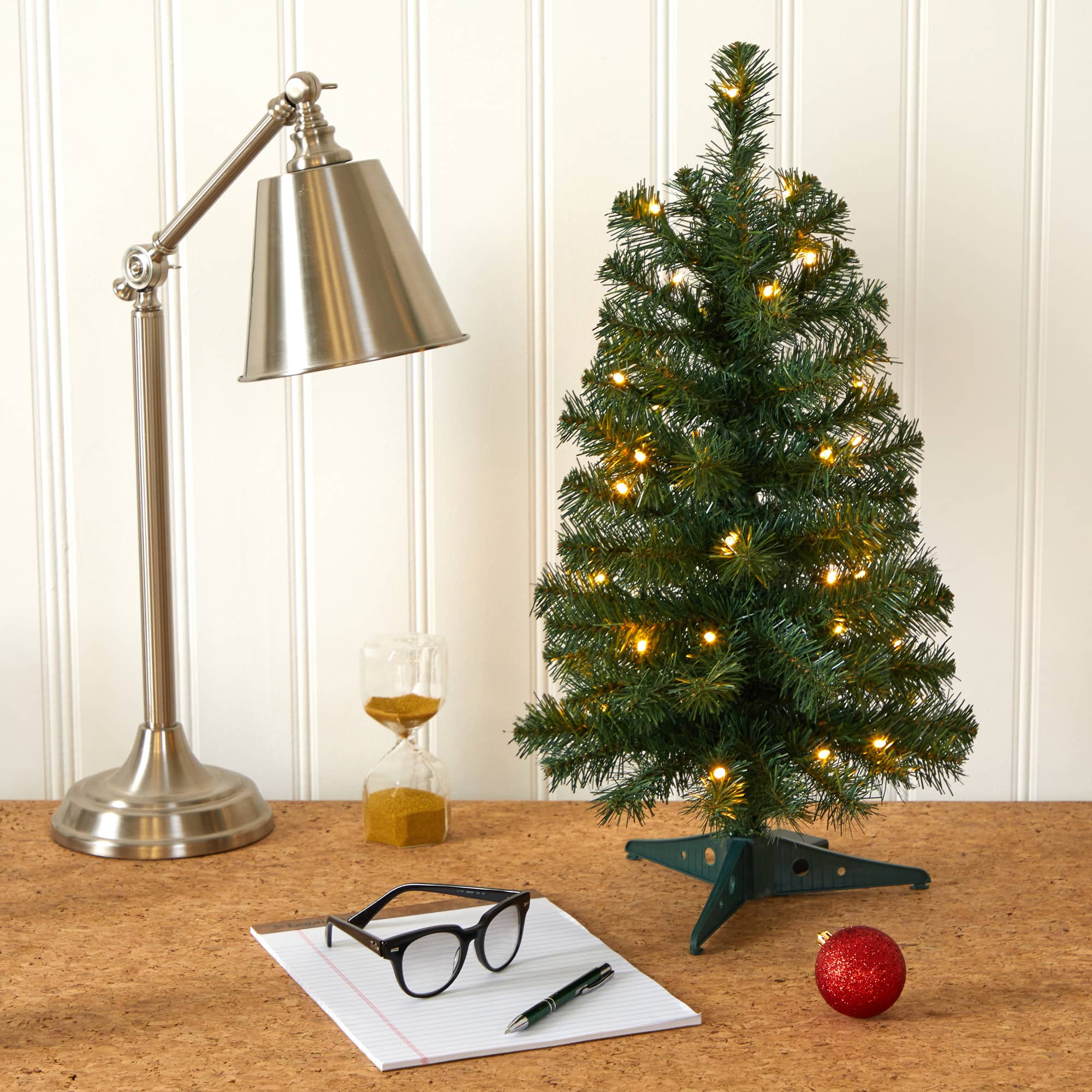 2ft. Pre-Lit Artificial Christmas Tree, Clear LED Lights