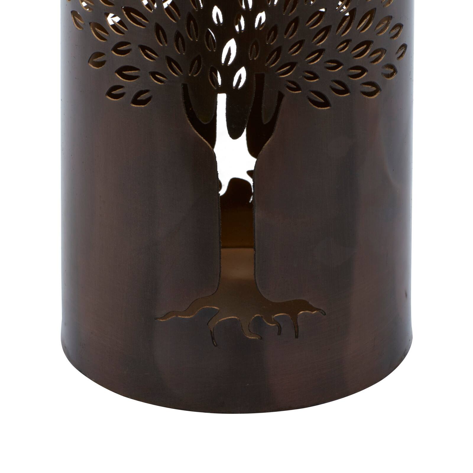 Brown Metal Eclectic Lantern Set