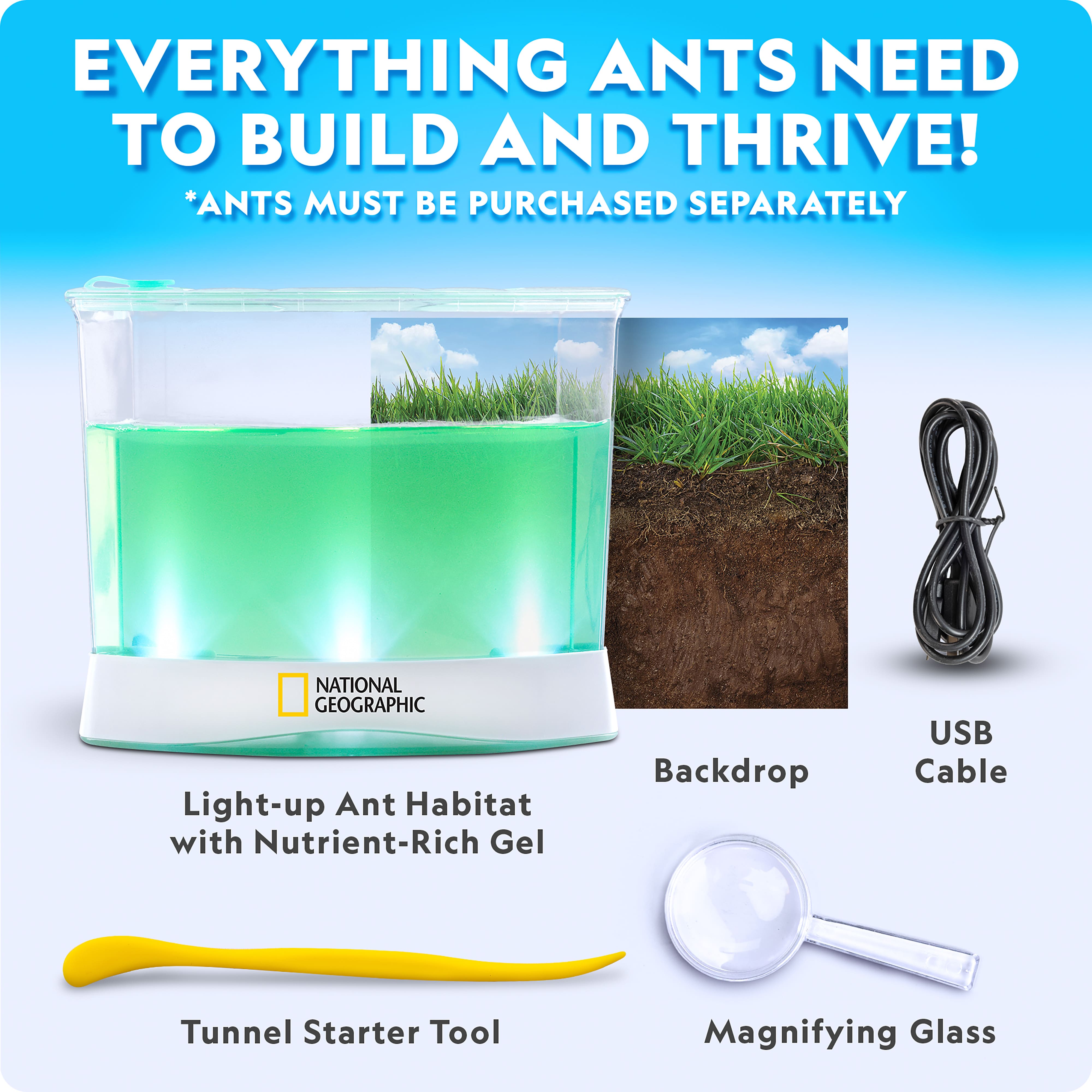 National Geographic Deluxe Light-Up Ant Habitat Kit