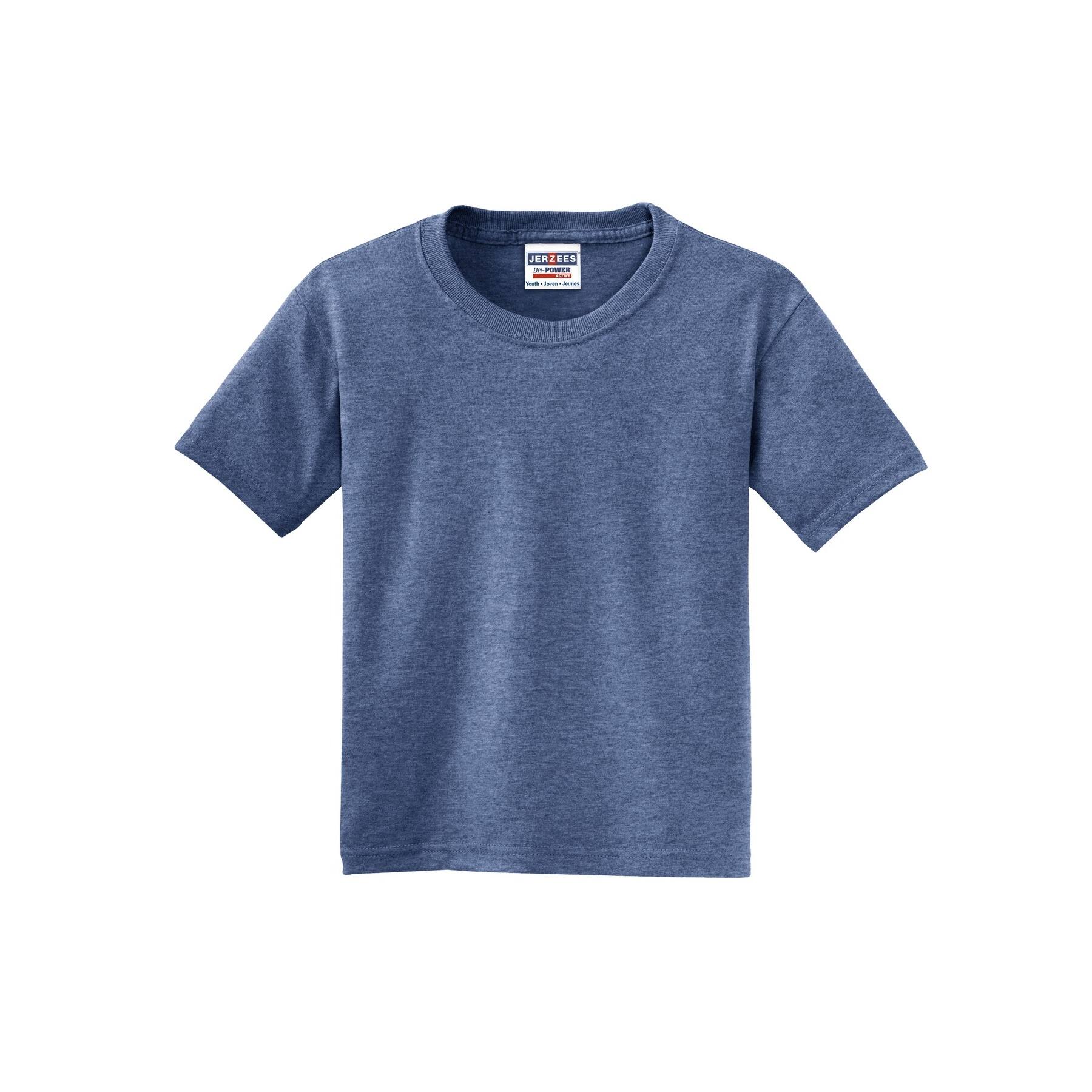 JERZEES® Dri-Power® Heathered Youth 50/50 Cotton/Poly T-Shirt