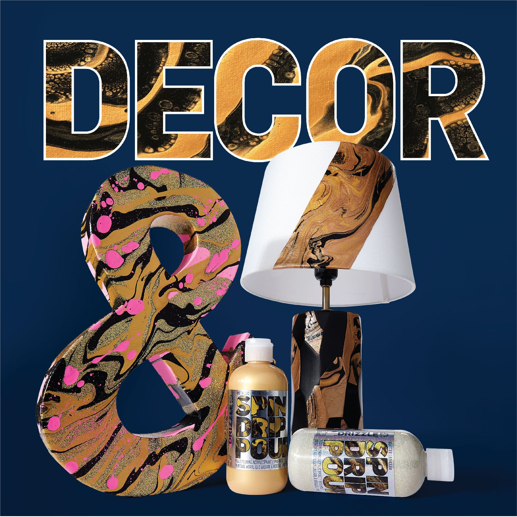 6 Pack: FolkArt® Drizzle™ Pre-Mixed Fluid Pouring Acrylic Paint, 17.6oz.