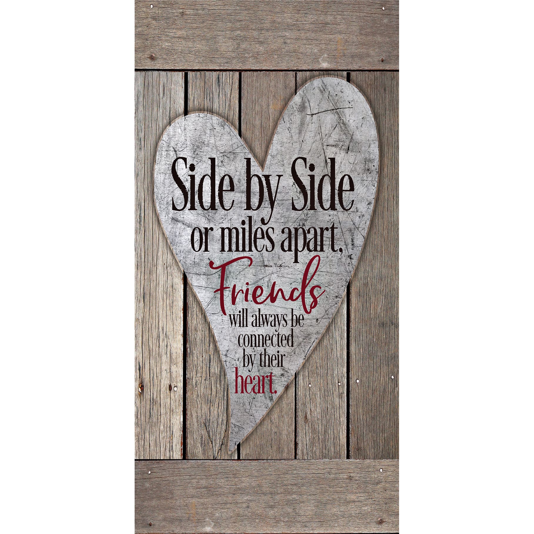 Side By Side Friends Timberland Wall Plaque