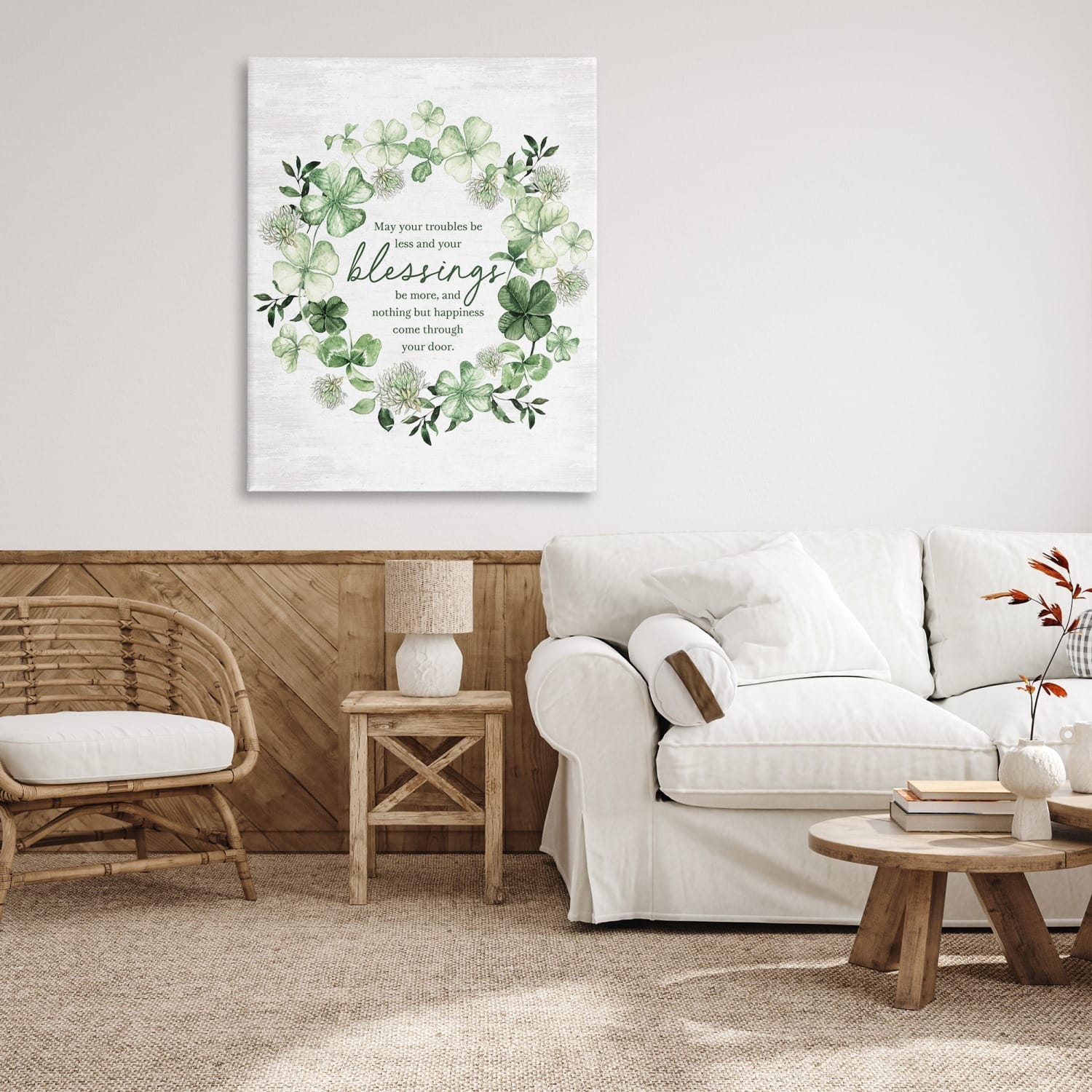 Stupell Industries Irish Proverb Wreath Canvas Wall Art