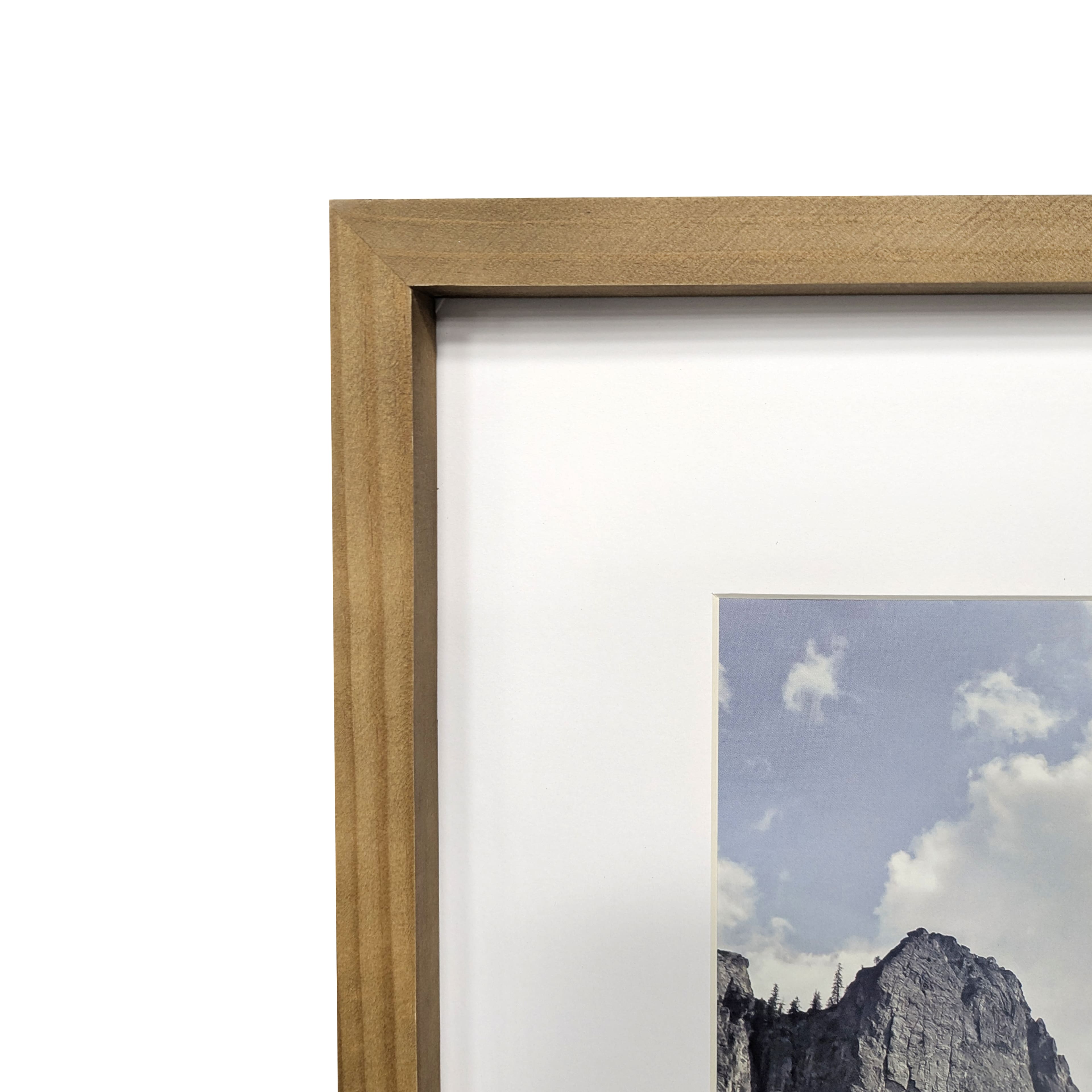Home Natural Walnut Stain Wood Frame with Mat by Studio D&#xE9;cor&#xAE;