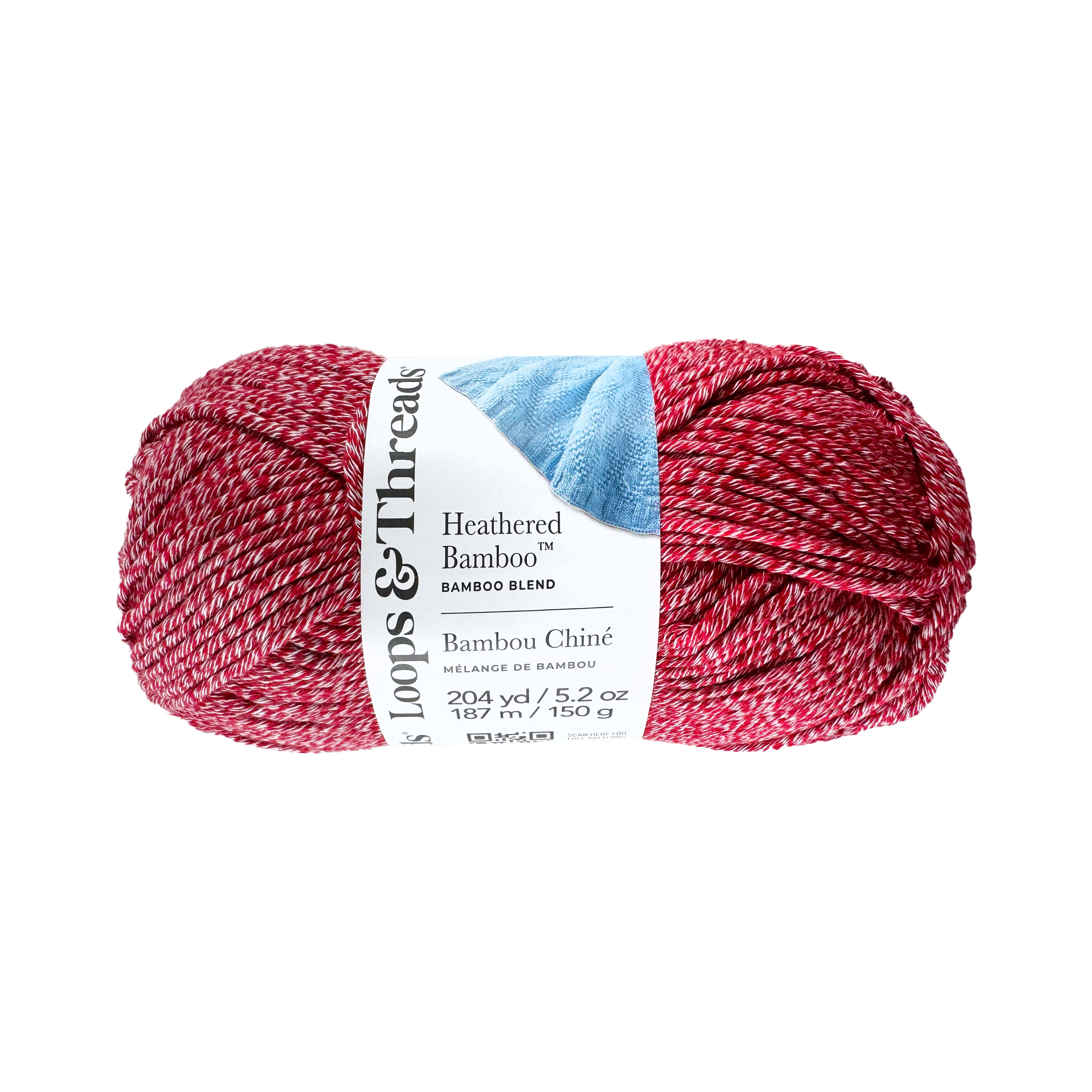 8 Pack: Heathered Bamboo&#x2122; Yarn by Loops &#x26; Threads&#xAE;