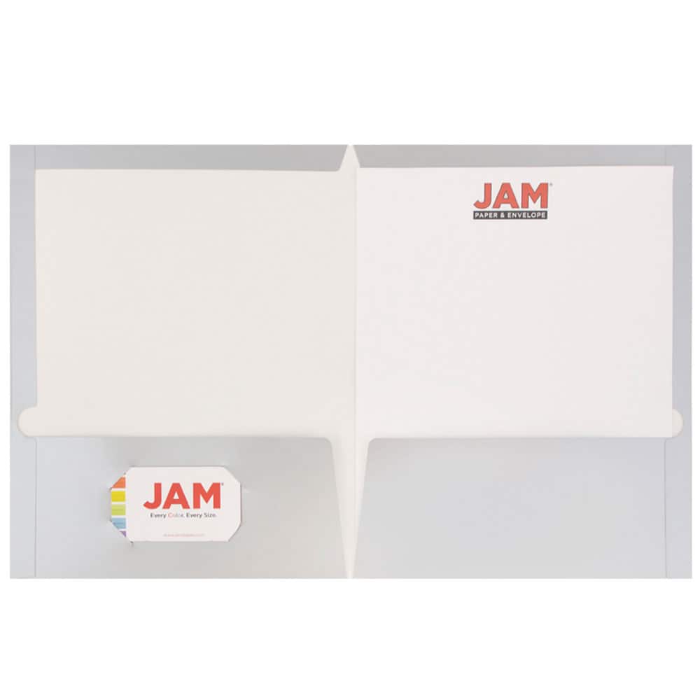 JAM Paper Laminated 2-Pocket Glossy Folders, 6ct.
