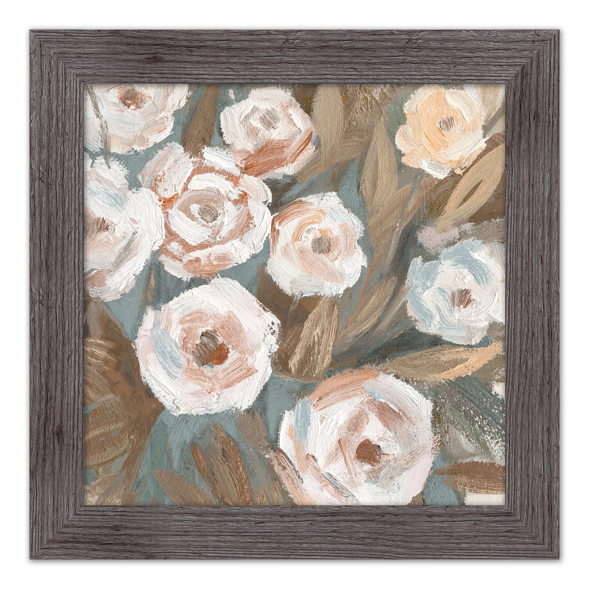 Spice & Teal Florals Western Framed Print