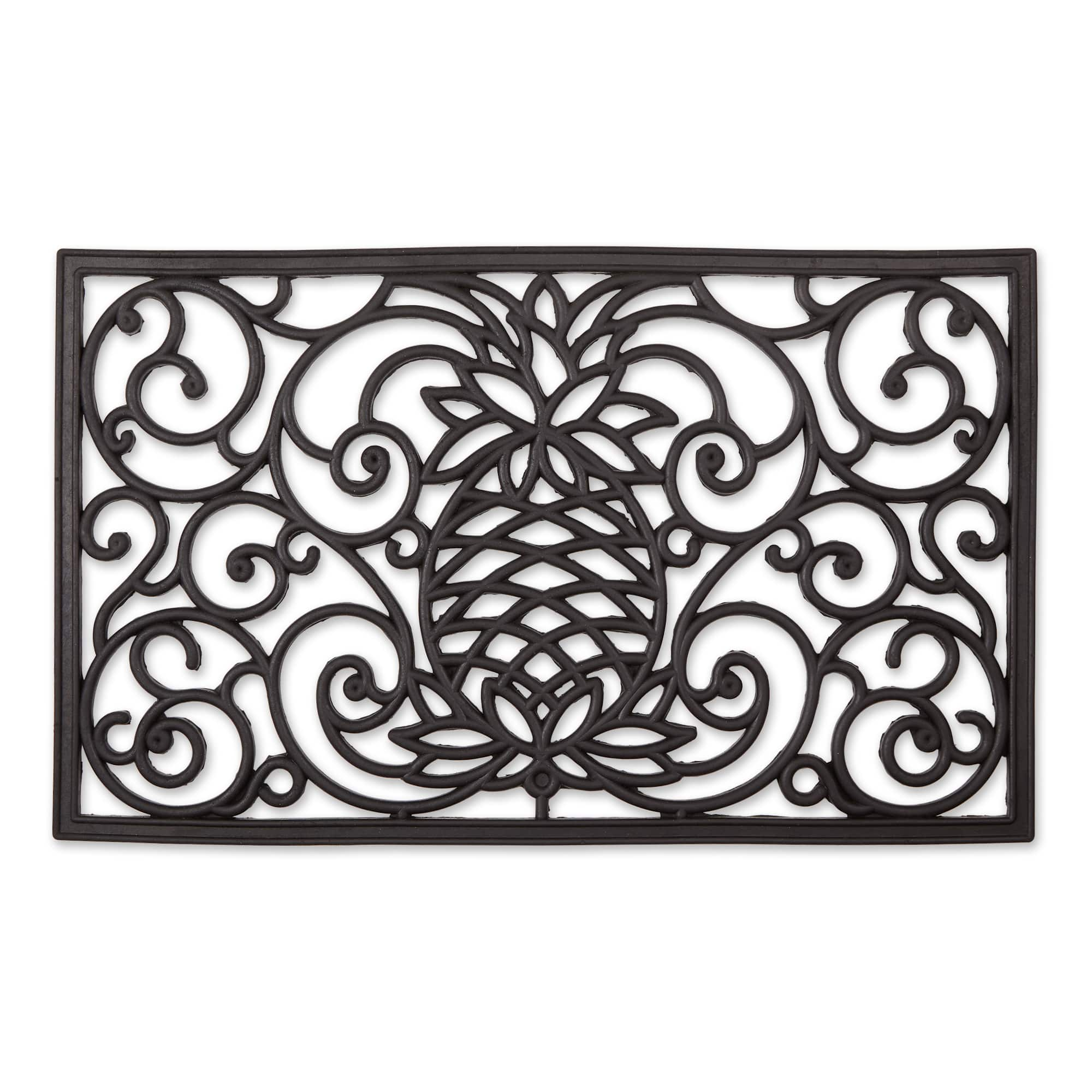 DII&#xAE; Pineapple Scroll Rubber Doormat