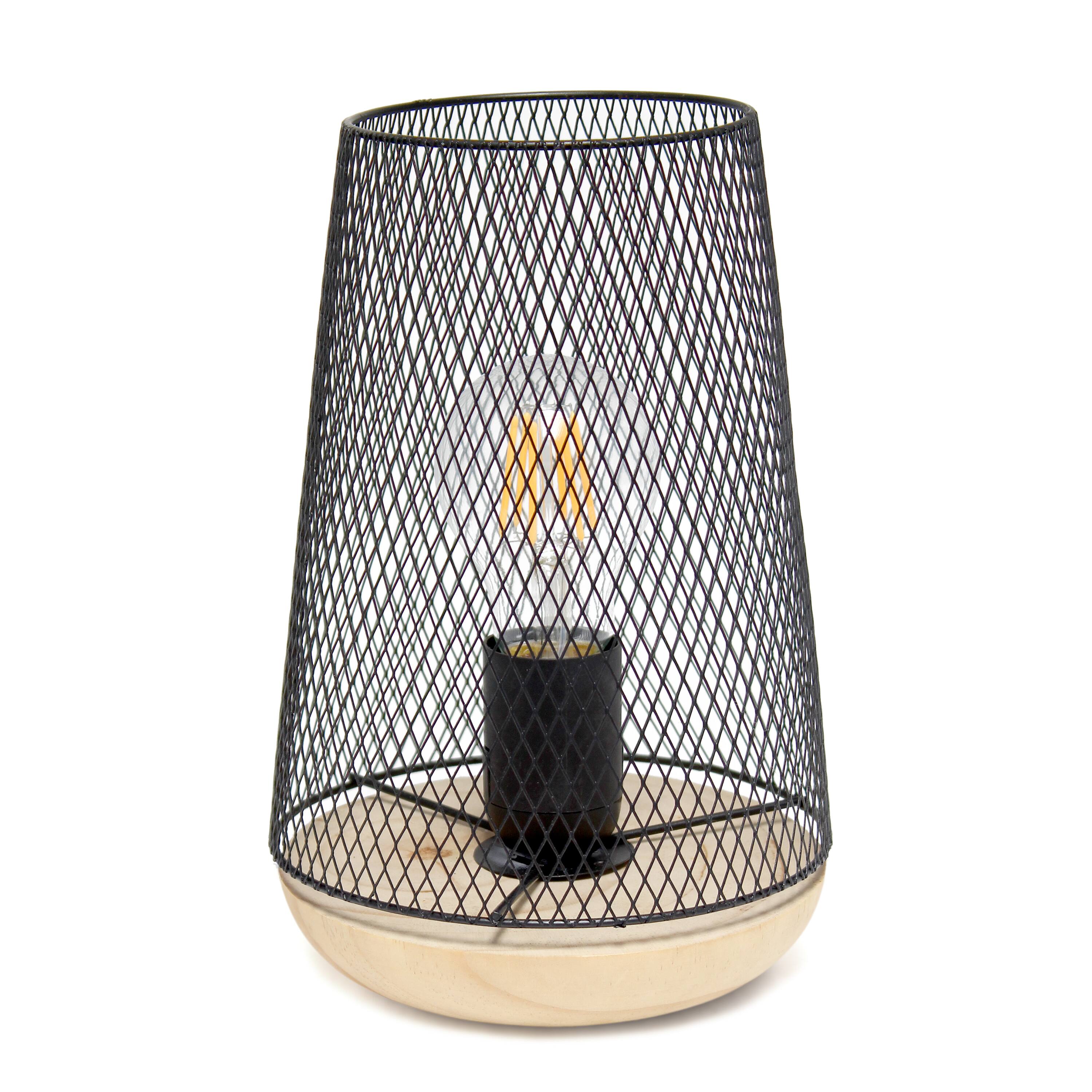 Simple Designs 9" Wired Mesh Uplight Table Lamp