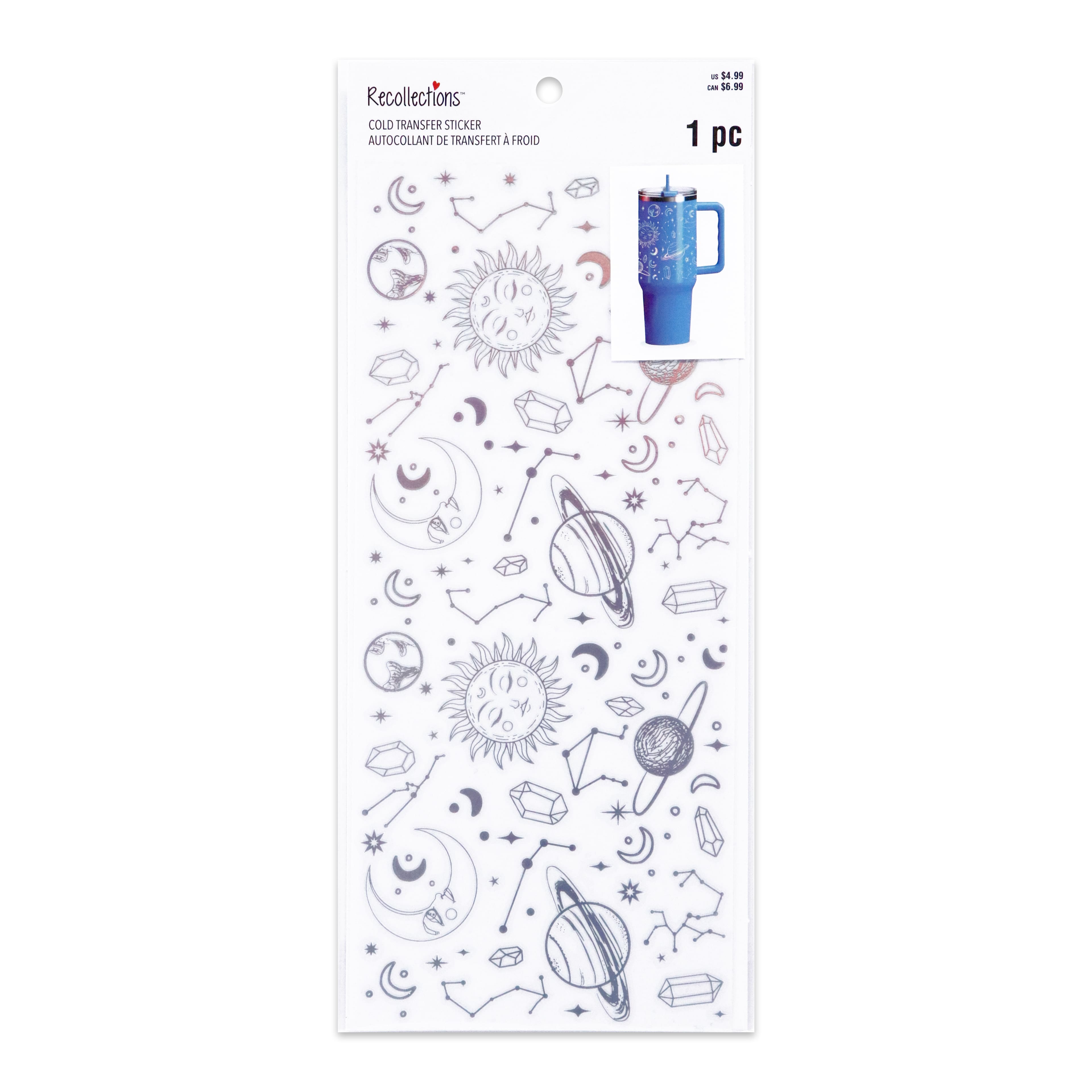 11.25" x 5" Iridescent Celestials Cold Transfer Sticker Wrap by Recollections™