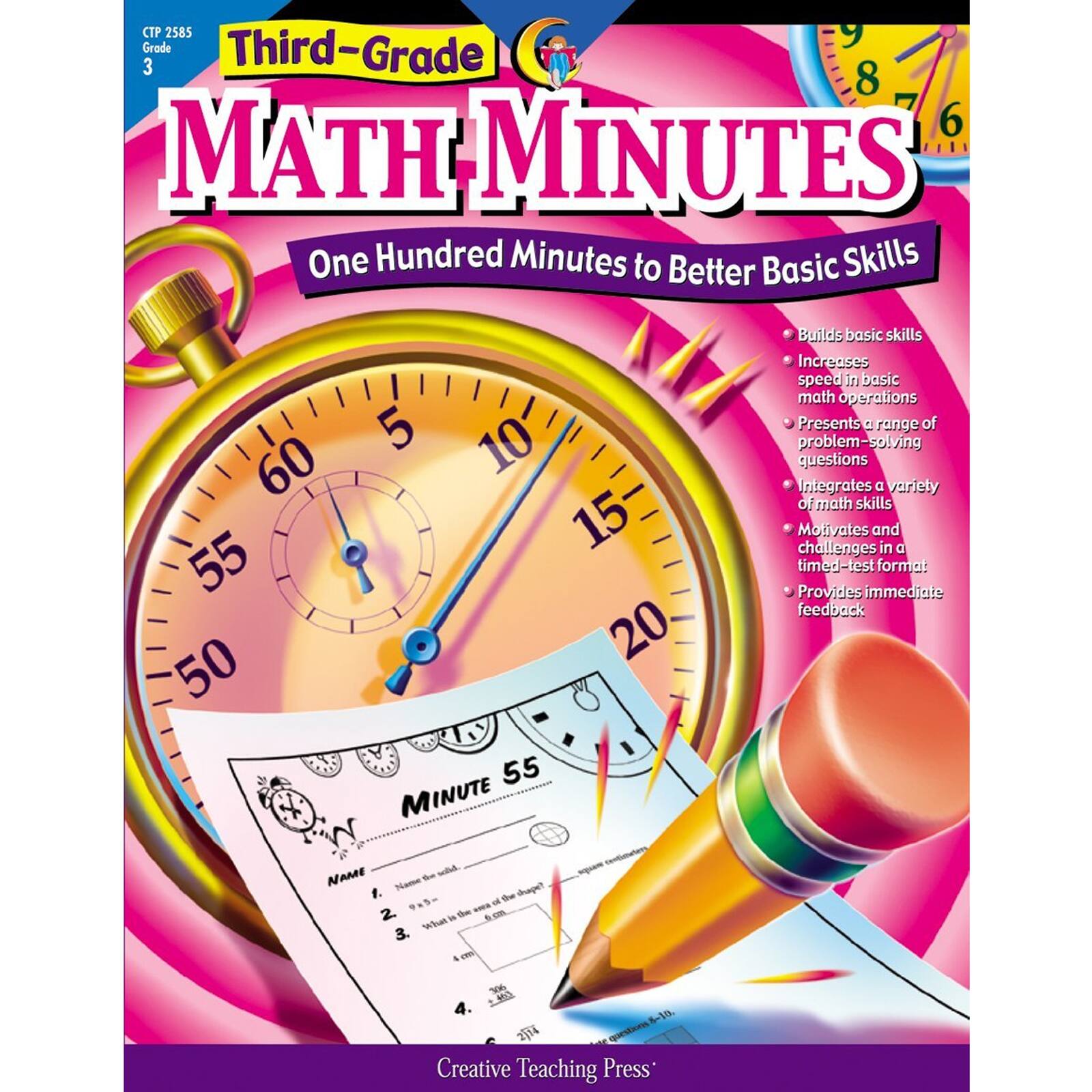 Creative Teaching Press&#xAE; Math Minutes Workbook, Grade 3