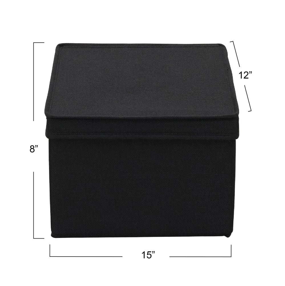 Household Essentials Fabric Storage Bin with Lid, 2ct.