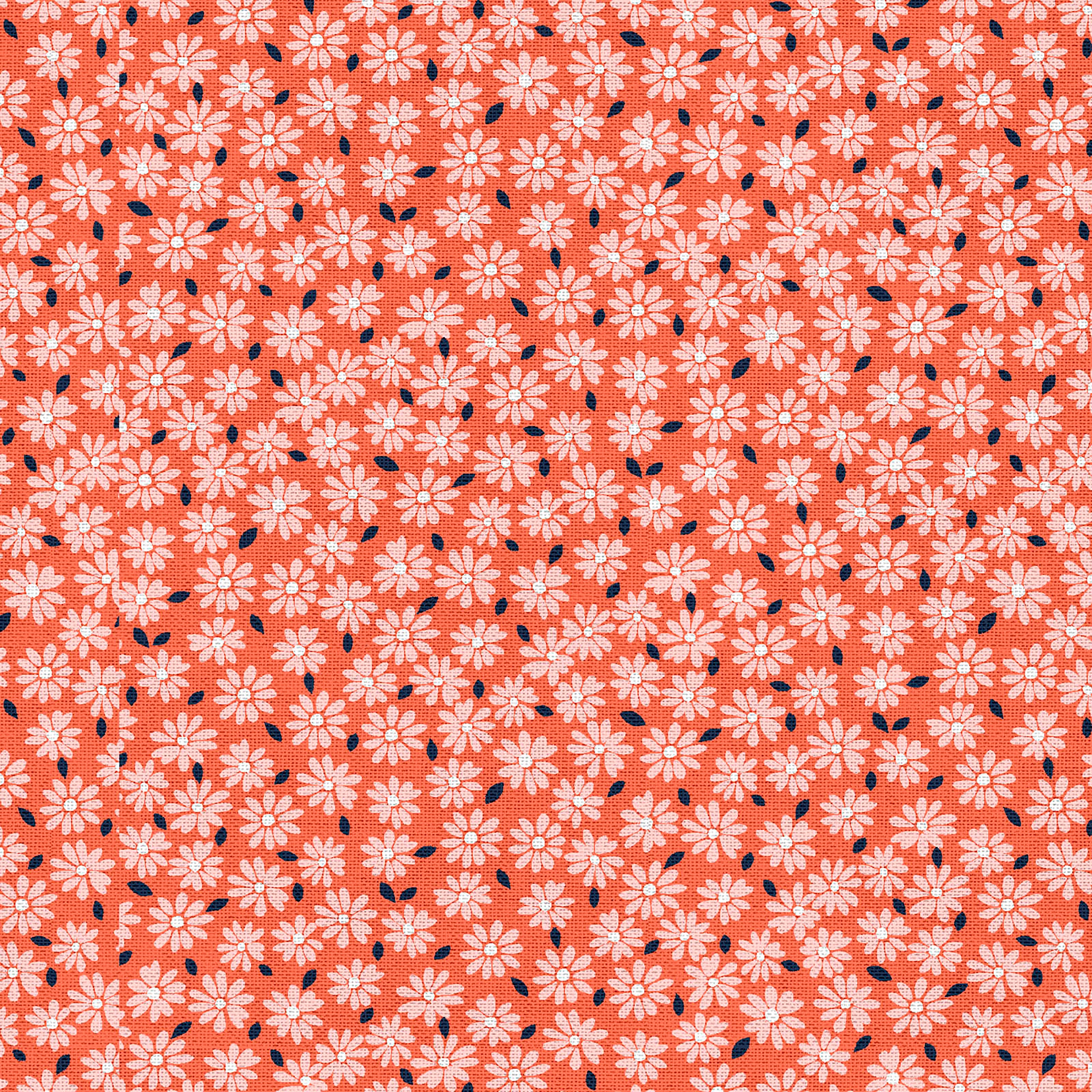 Fabric Editions Coral Carolina Ditsy Cotton Fabric