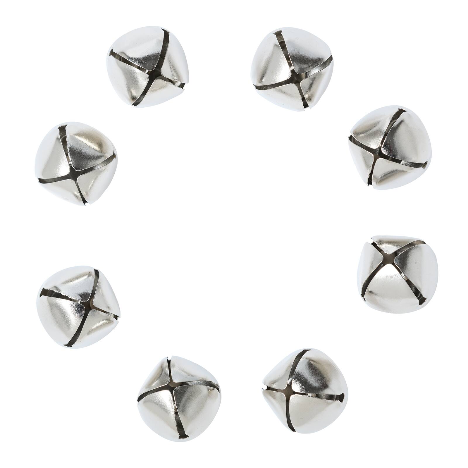12 Packs: 8 ct. (96 total) 30mm Silver Jingle Bells by Creatology™